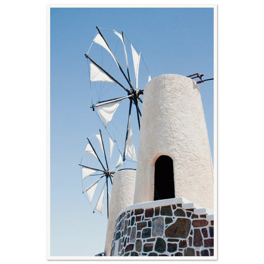 Mykonos Windmill Poster
