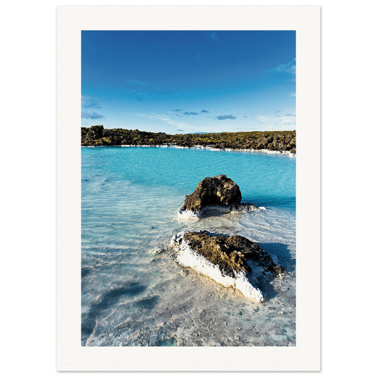 Blue Lagoon South Iceland Poster 13x18 cm 5x7″ Border