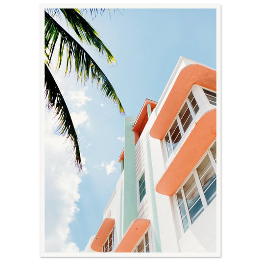 Miami Streets Poster 50x70 cm 20x28″ Border