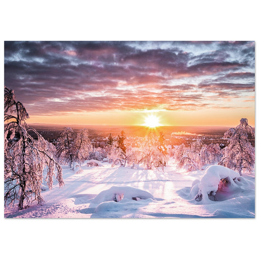 Scandinavian Winter Forest Print 21x29.7 cm 8x12"