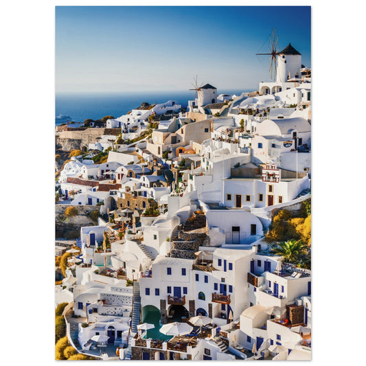 Whitewashed Buildings of Mykonos Poster