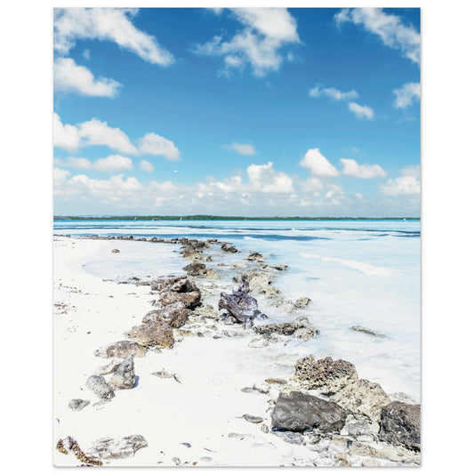 A Caribbean Sandy White Beach Poster 40x50 cm 16x20″ No Border