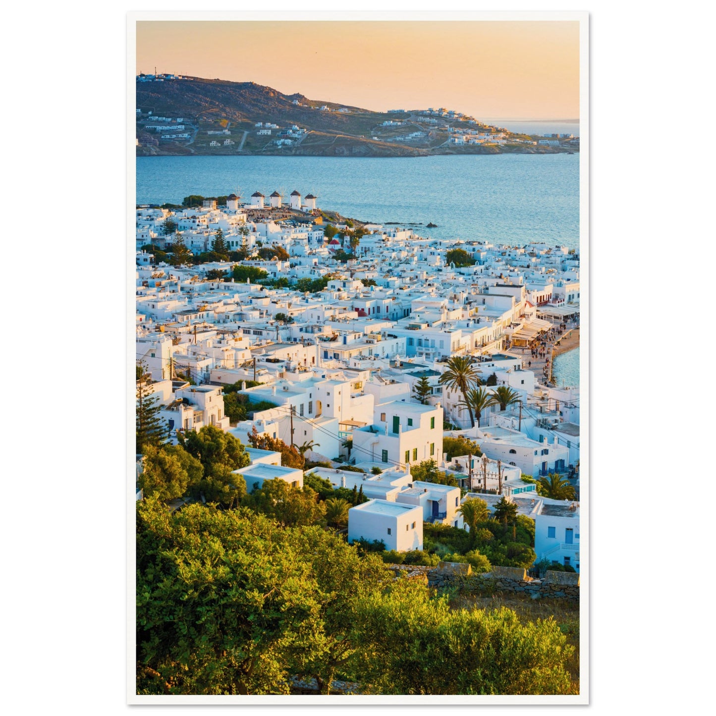 Quaint Village of Mykonos Print