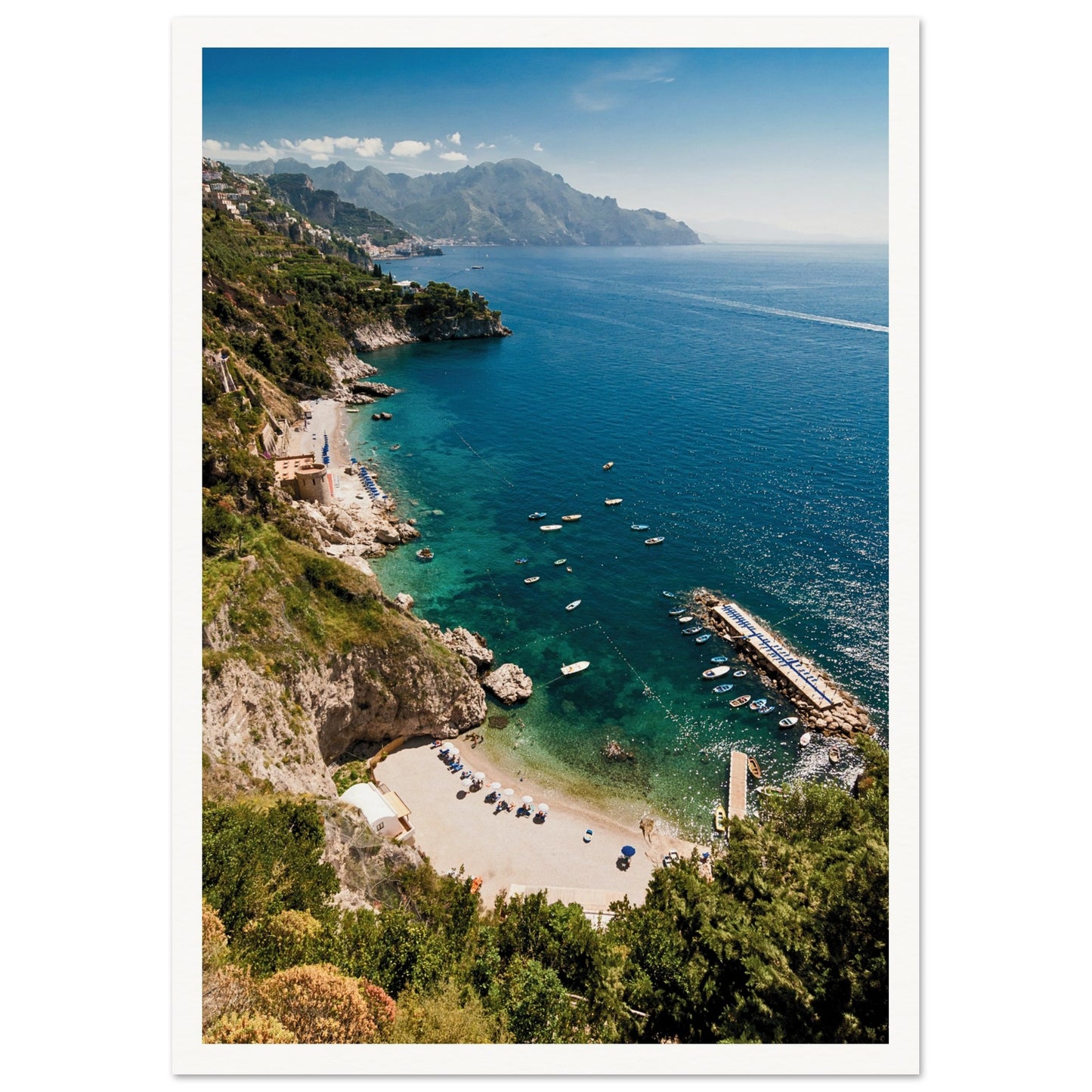 Tyrrhenian Sea, Amalfi Coast, Italy Poster A3 (29.7 x 42 cm) Border