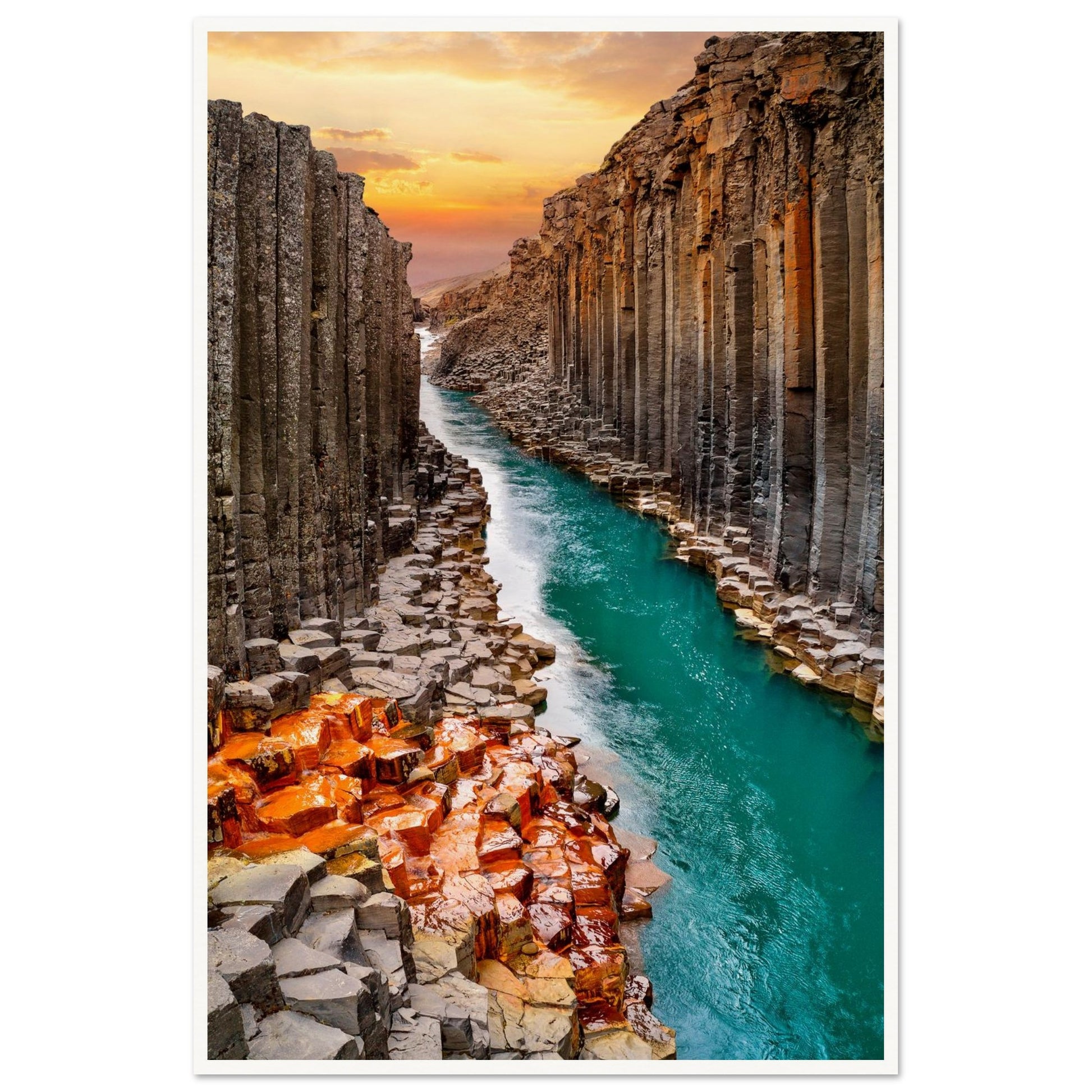 Iceland Rock Walls Poster
