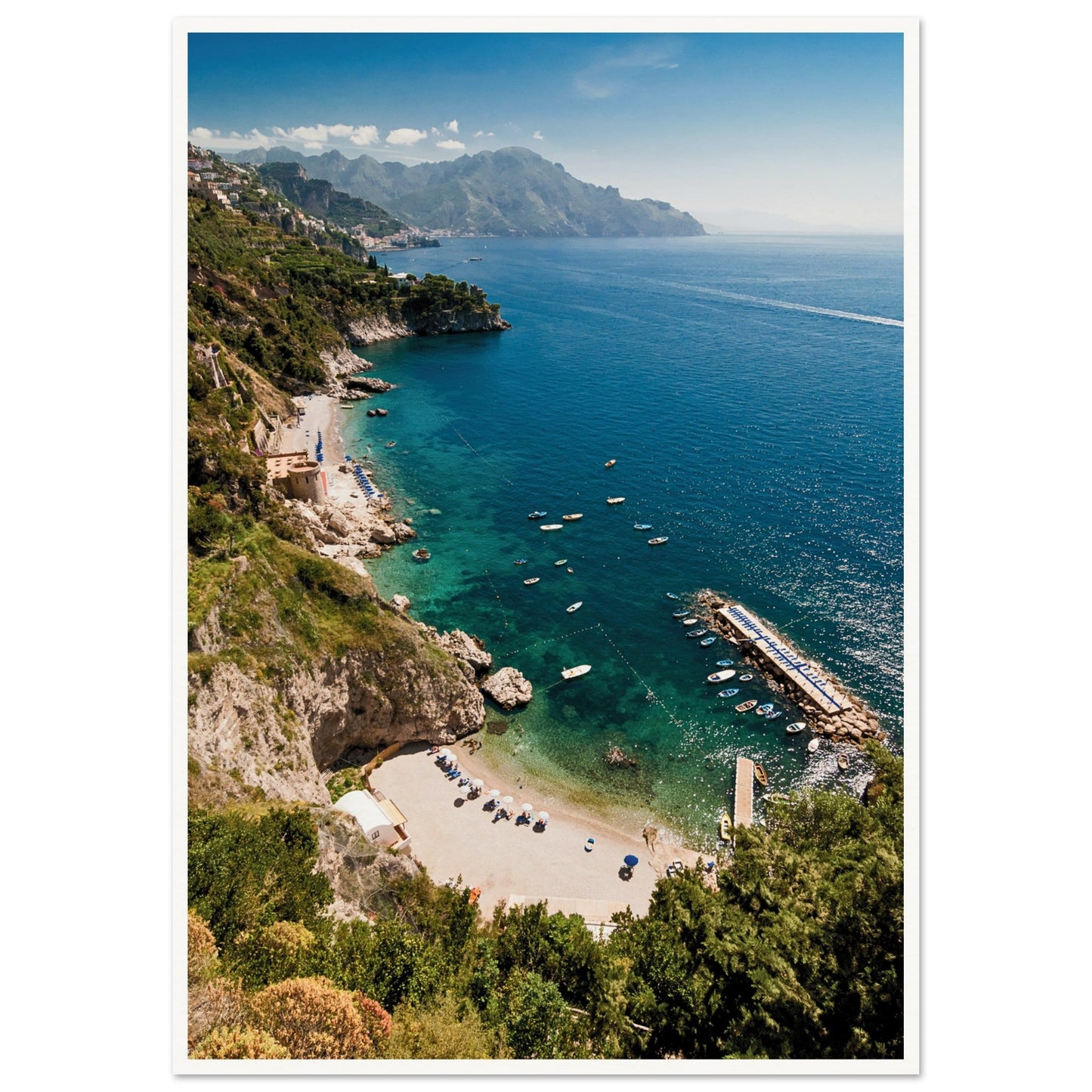Tyrrhenian Sea, Amalfi Coast, Italy Poster A1 (59.4 x 84.1 cm) Border