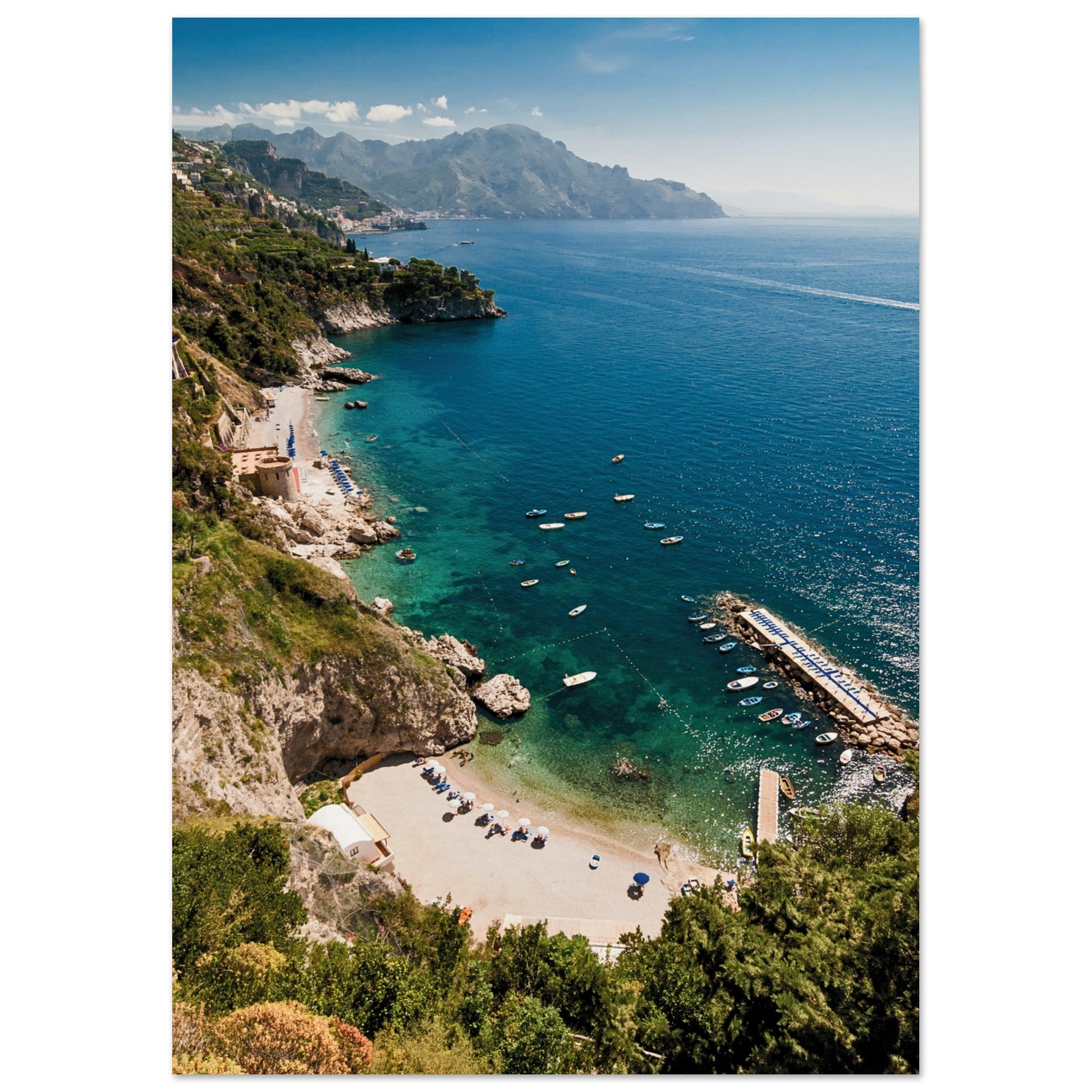 Tyrrhenian Sea, Amalfi Coast, Italy Poster A4 (21x29.7 cm) No Border