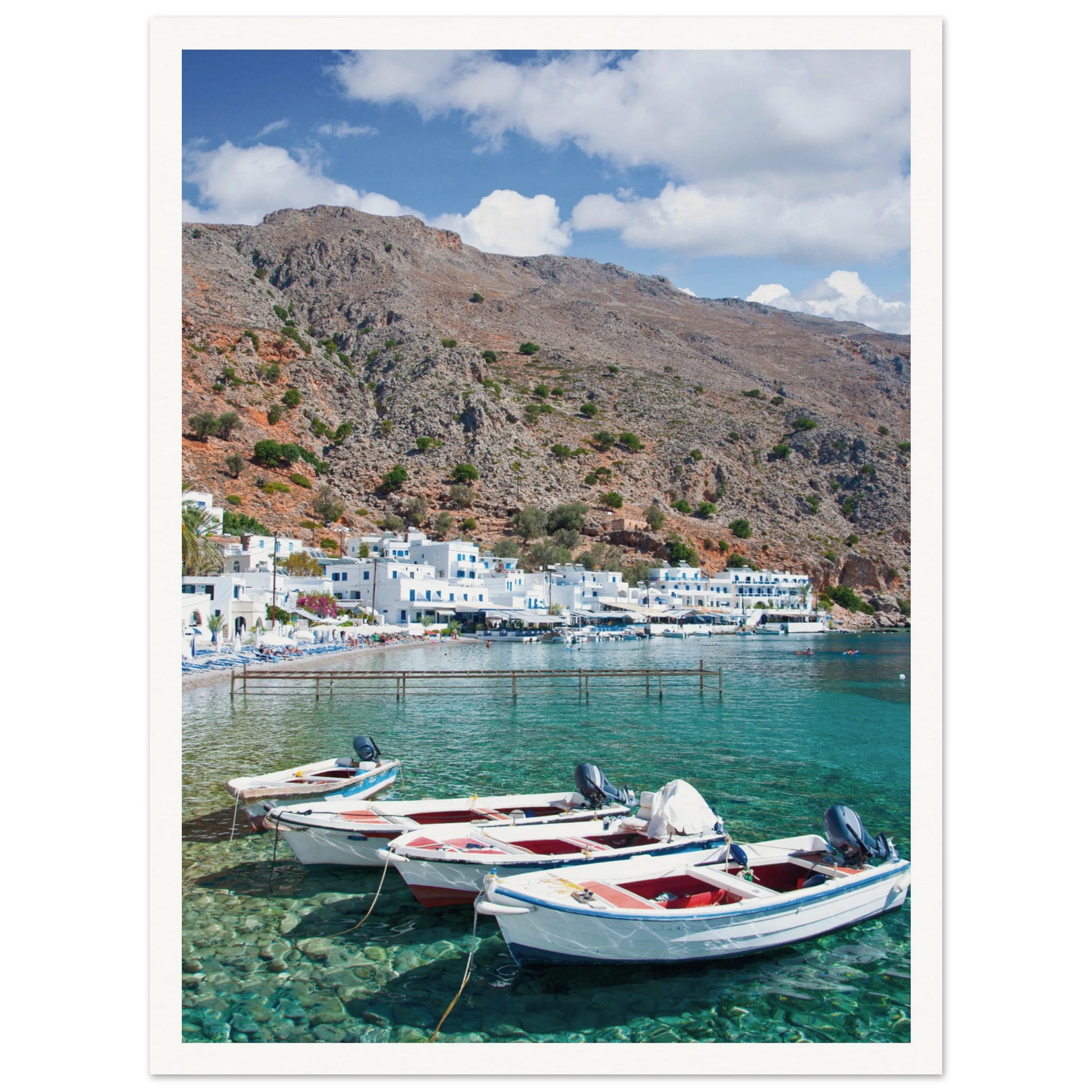 A Few Boats in Crete Prints