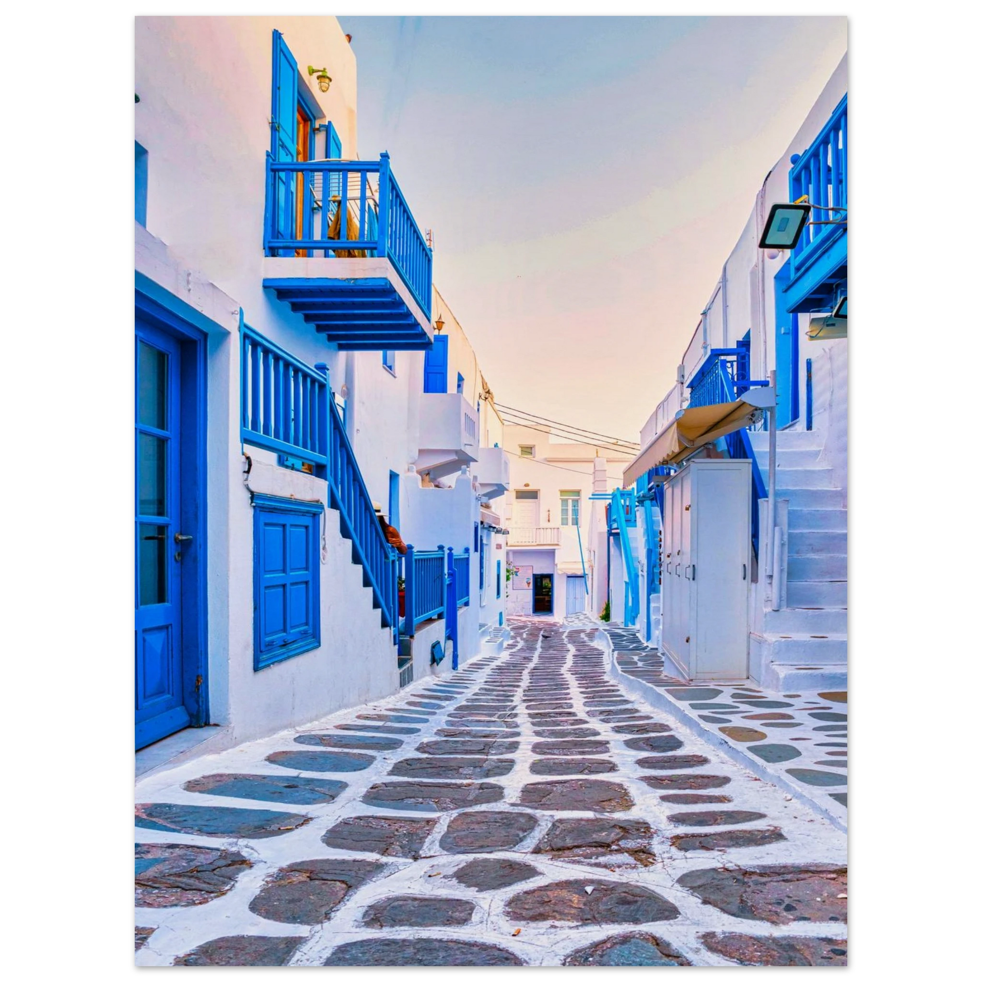 Aegean Dream Blue Streets Poster 30x40 cm 12x16″