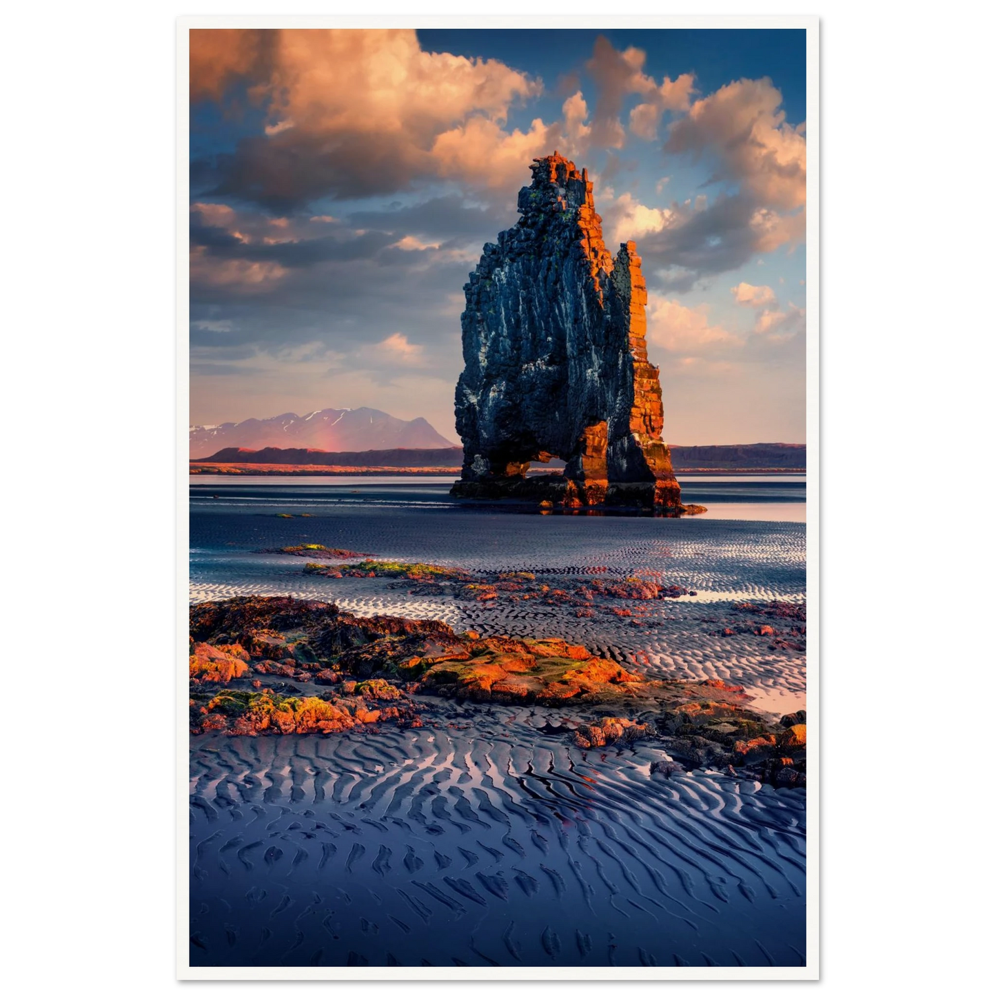 Icelandic Rock Poster 60x90 cm 24x36″ Border