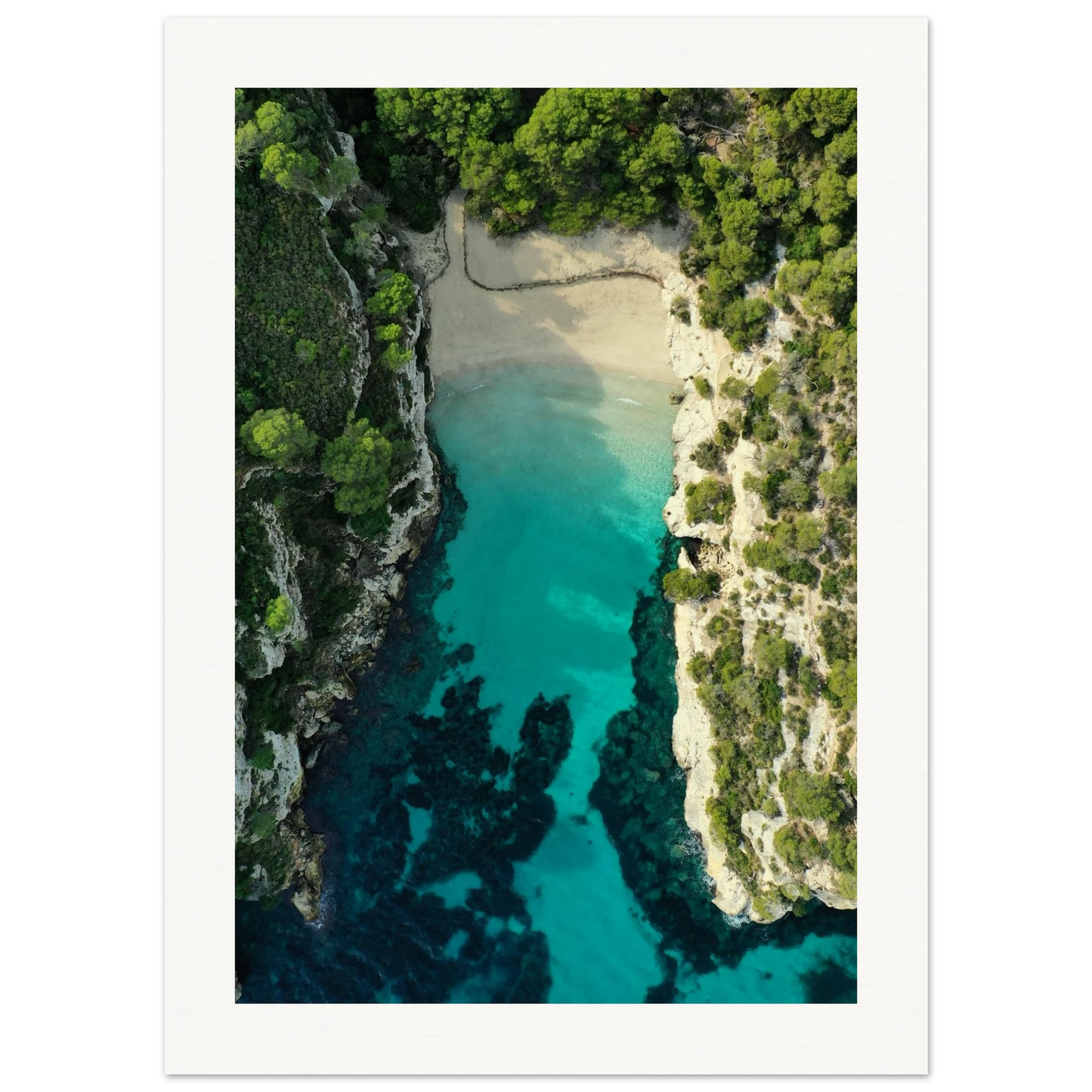 Menorca’s Turquoise Paradise Poster 13x18 cm 5x7″ Border