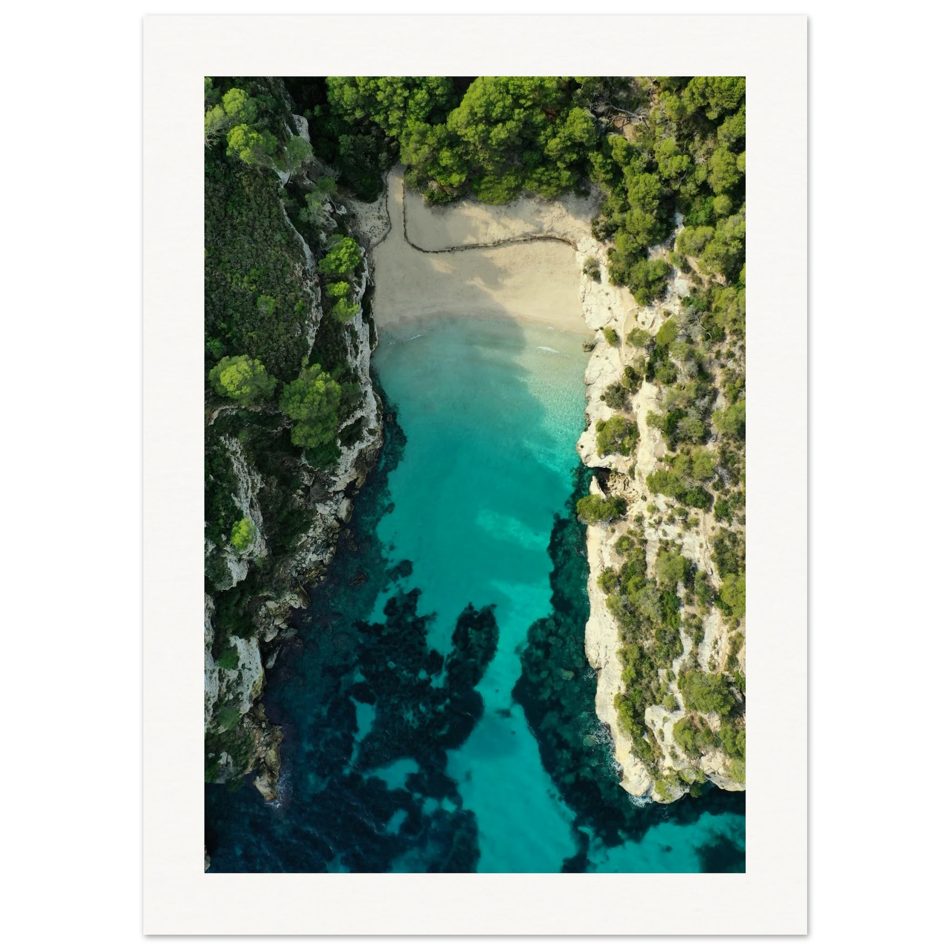 Menorca’s Turquoise Paradise Poster 13x18 cm 5x7″ Border