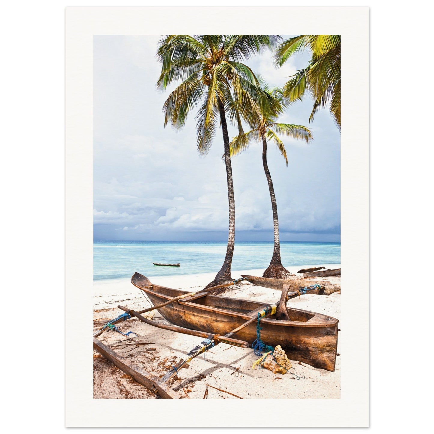 Zanzibar Beach Boat Poster