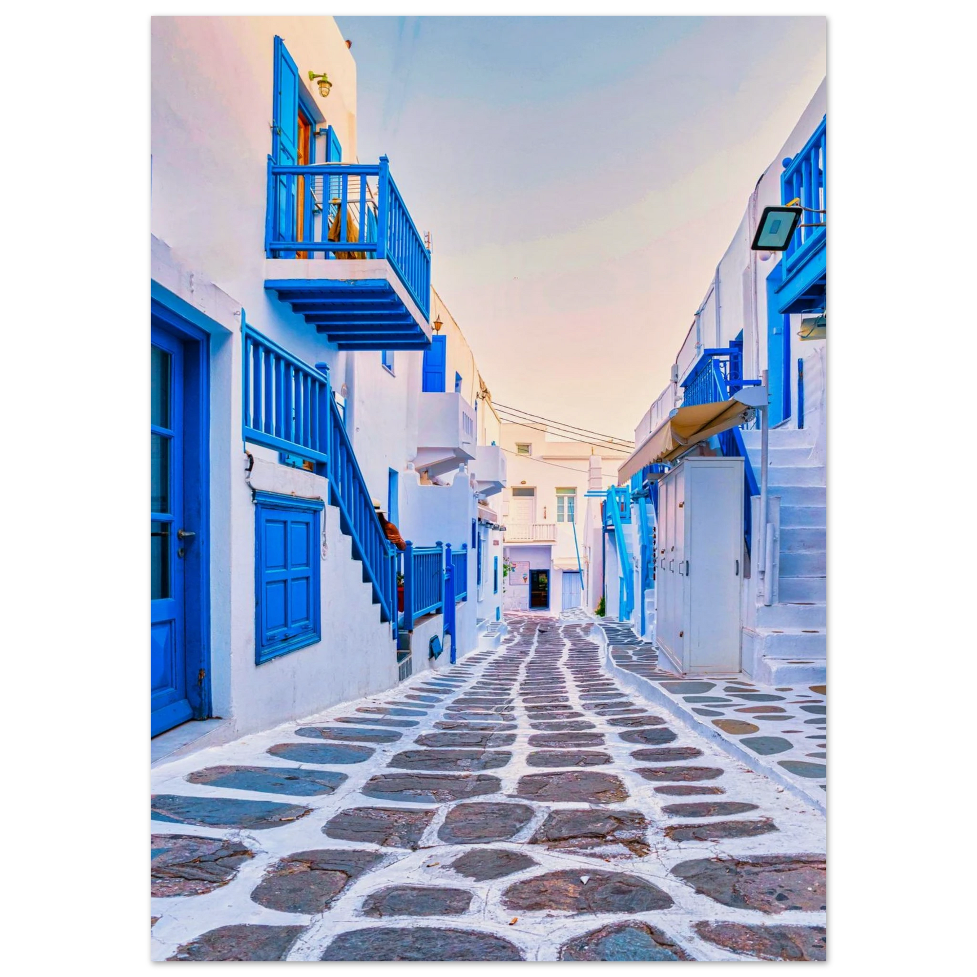 Aegean Dream Blue Streets Poster 50x70 cm 20x28″