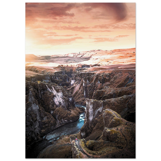 Fjaðrárgljúfur Canyon, Iceland Poster A3 (29.7 x 42 cm) No Border