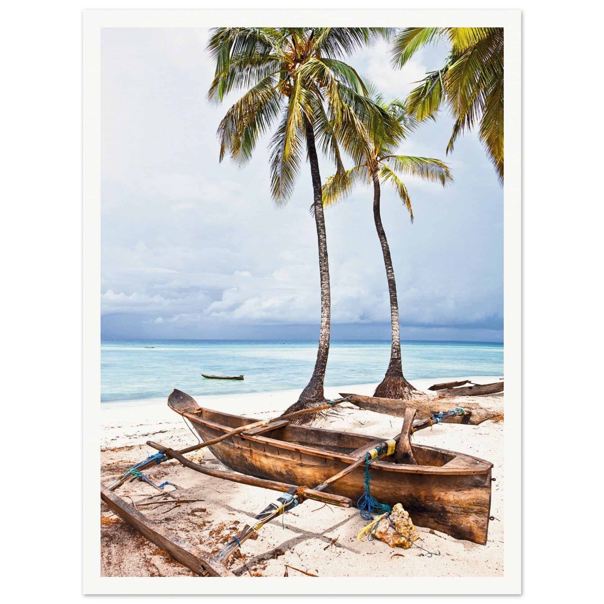Zanzibar Beach Boat Poster