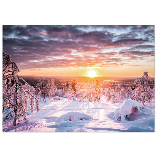 Scandinavian Winter Forest Poster 70x100 cm 28x40″ No Border