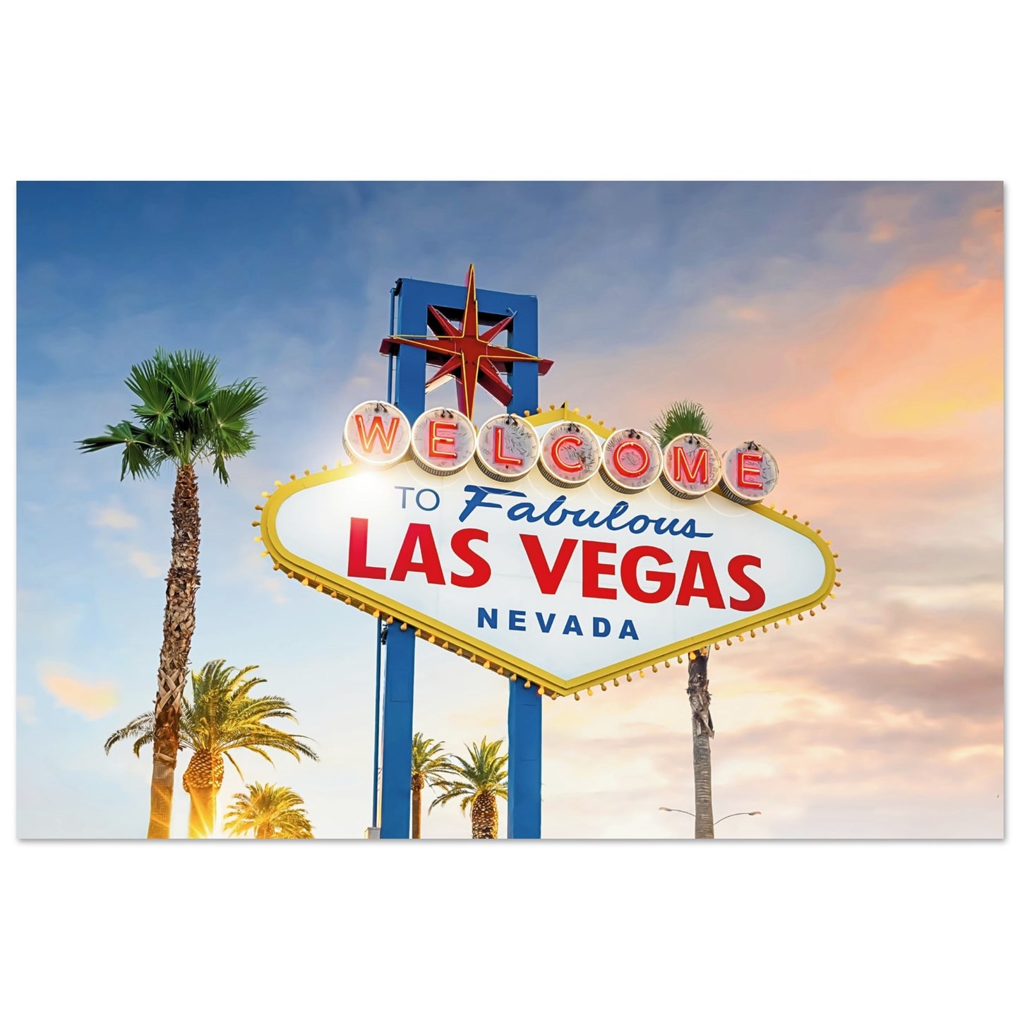 Las Vegas in Lights Sign Poster 60x90 cm 24x36″ No Border
