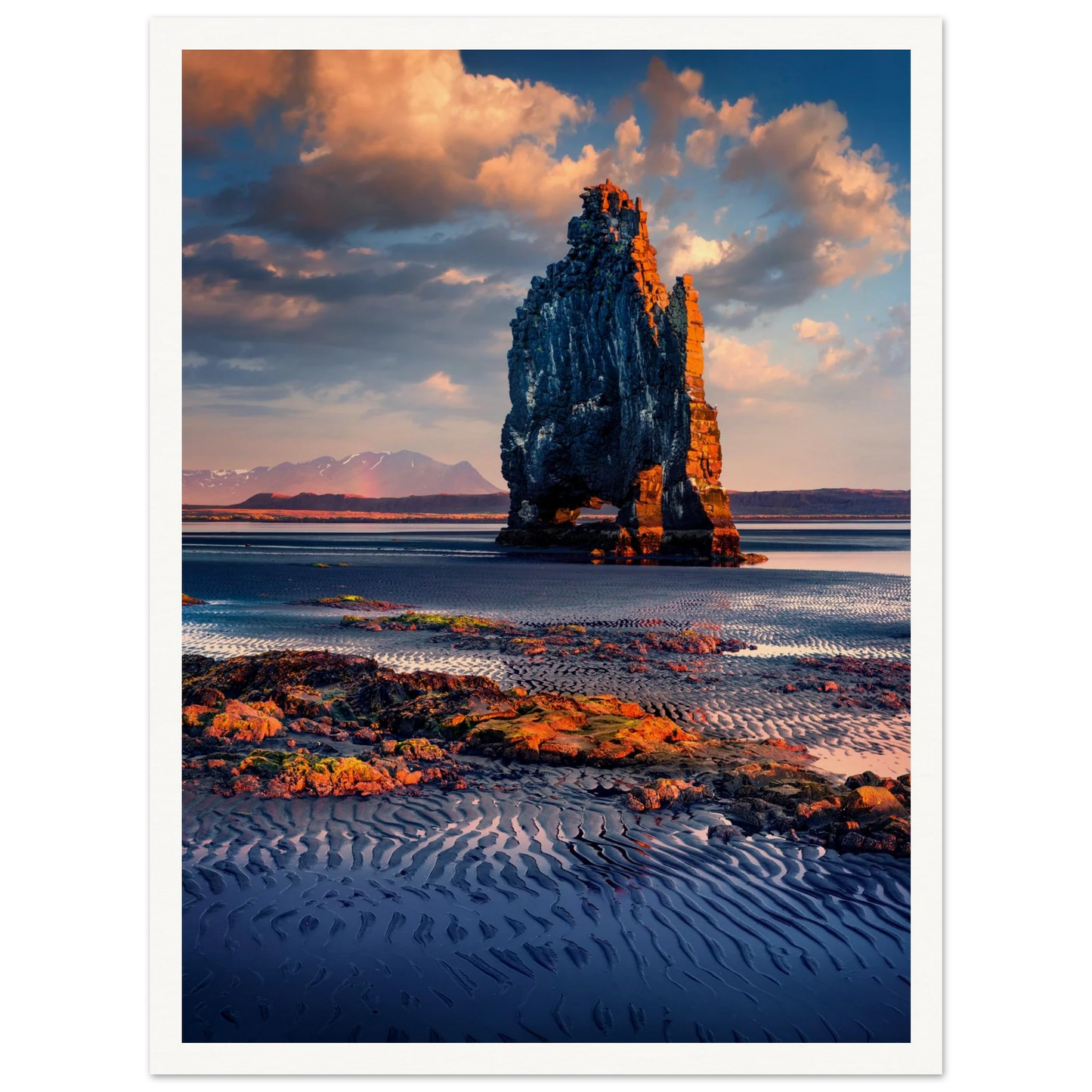 Icelandic Rock Poster 30x40 cm 12x16″ Border