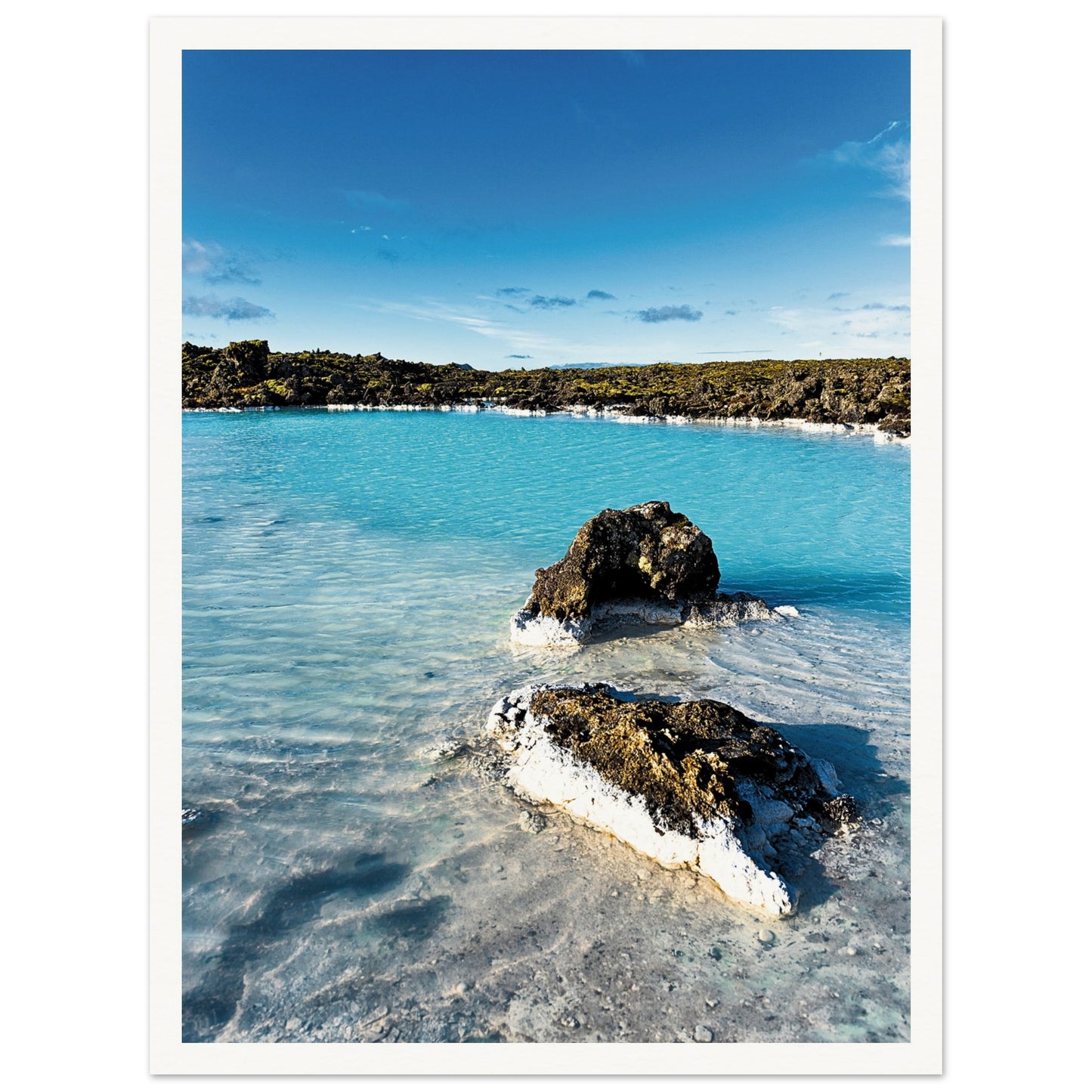 Blue Lagoon South Iceland Poster 30x40 cm 12x16″ Border
