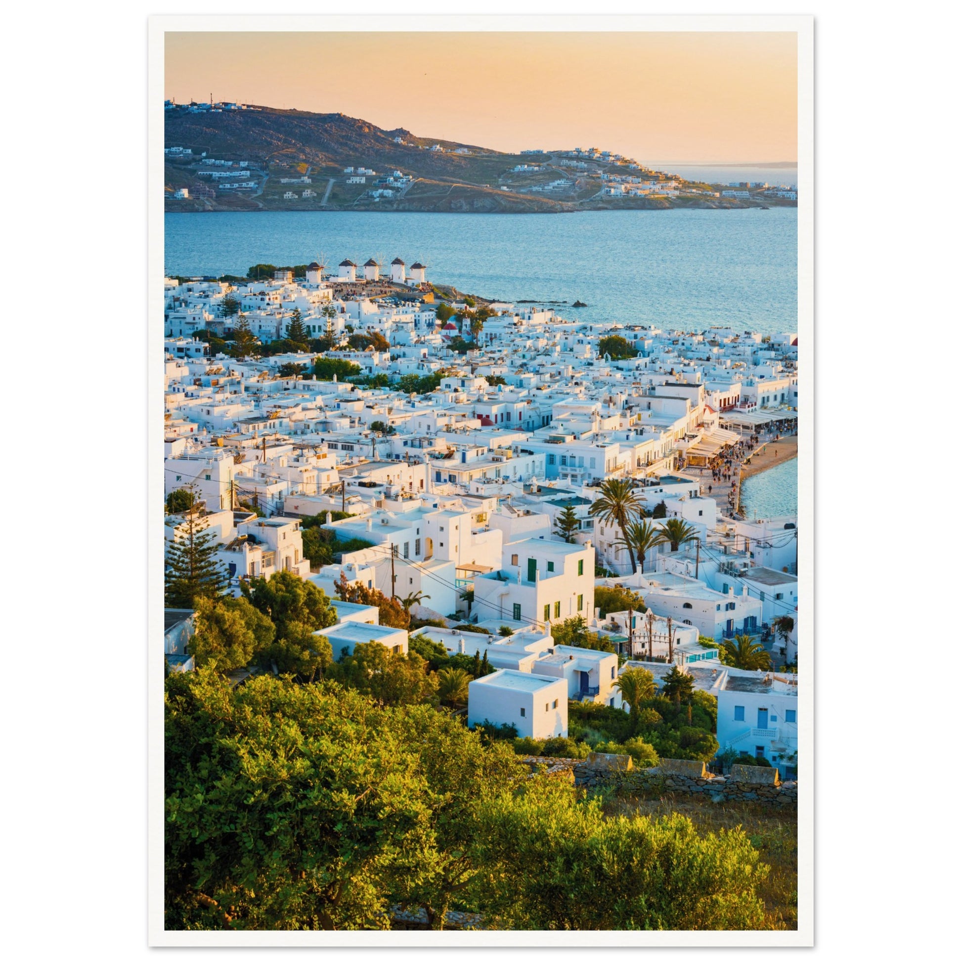 Quaint Village of Mykonos Print