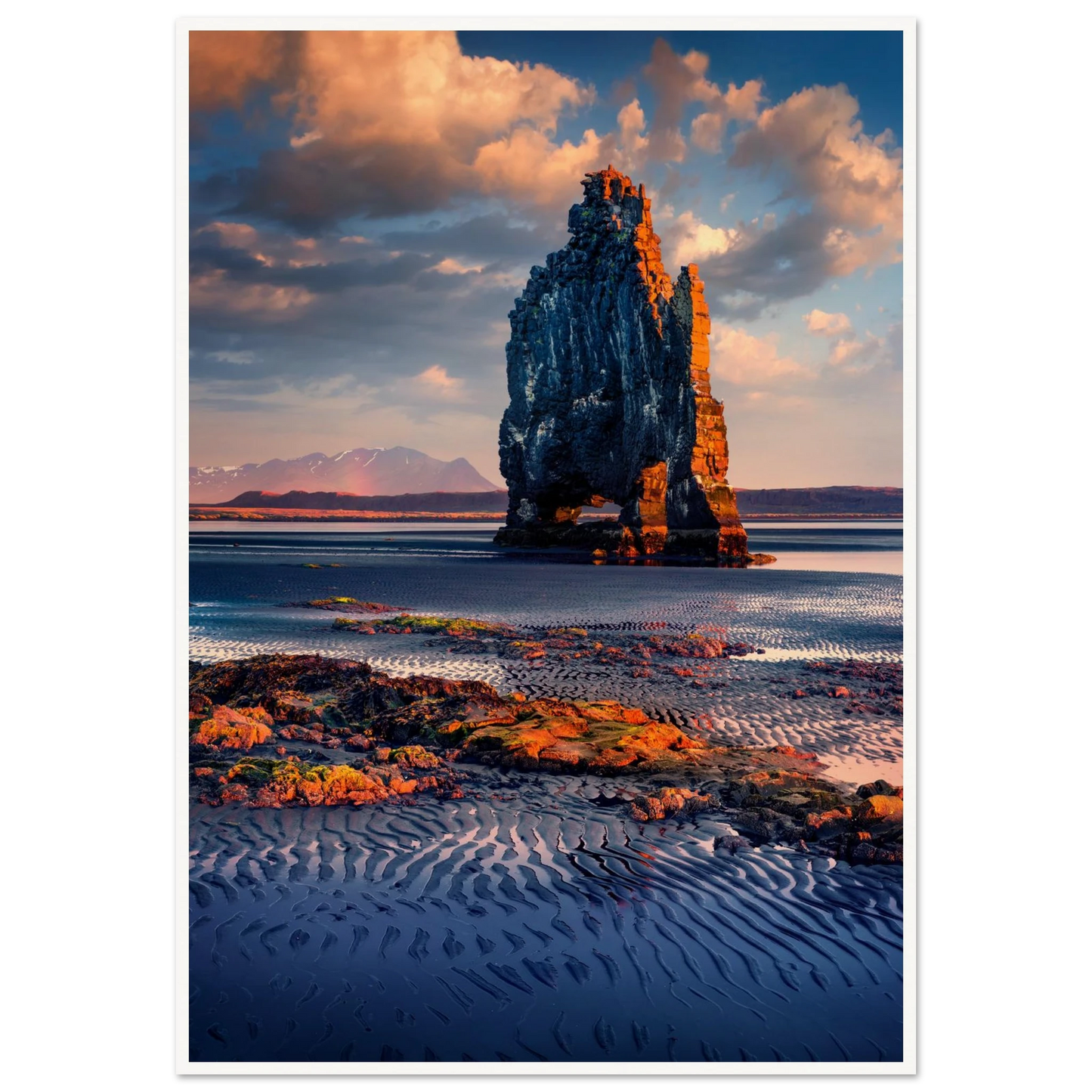 Icelandic Rock Poster 70x100 cm 28x40″ Border