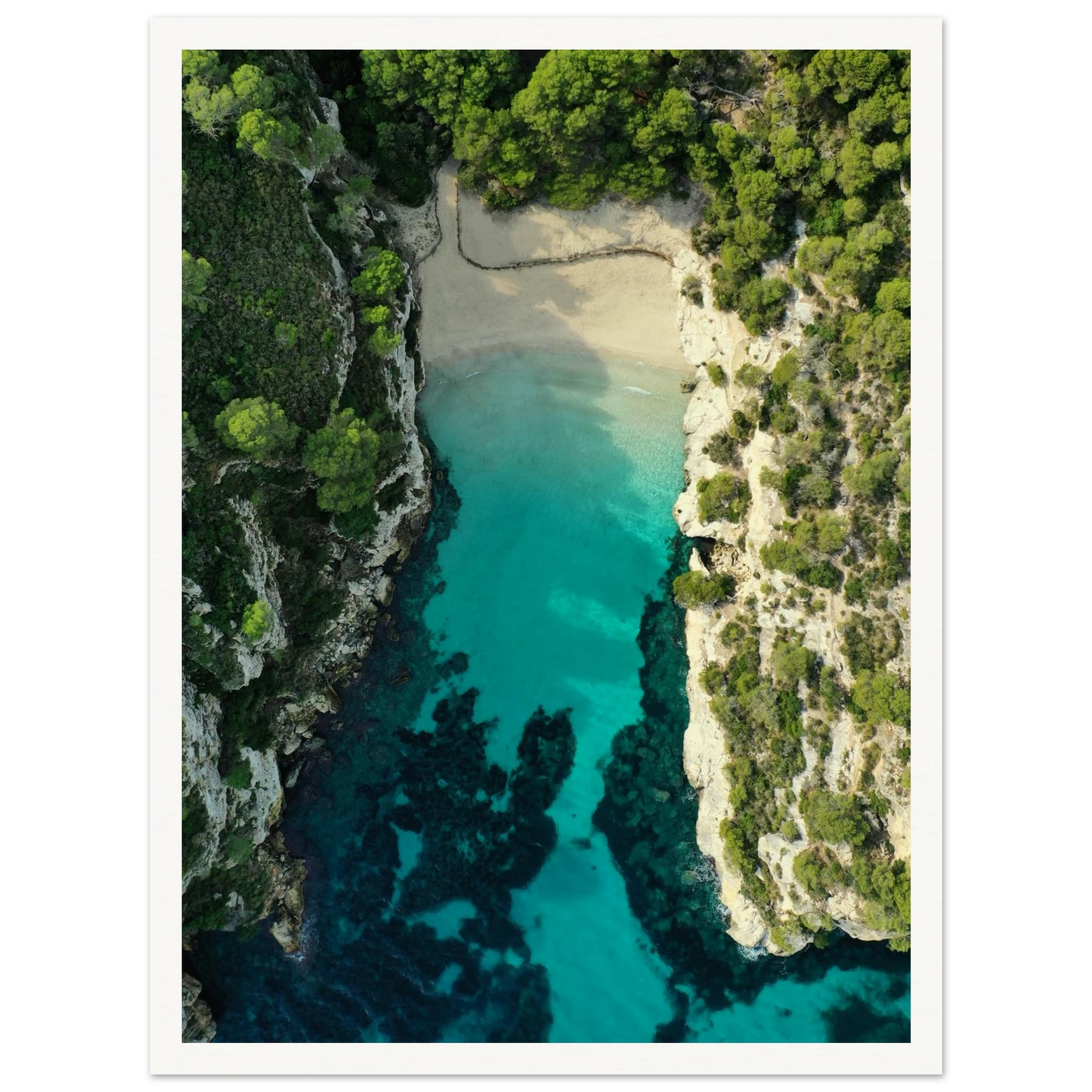 Menorca’s Turquoise Paradise Poster 30x40 cm 12x16″ Border