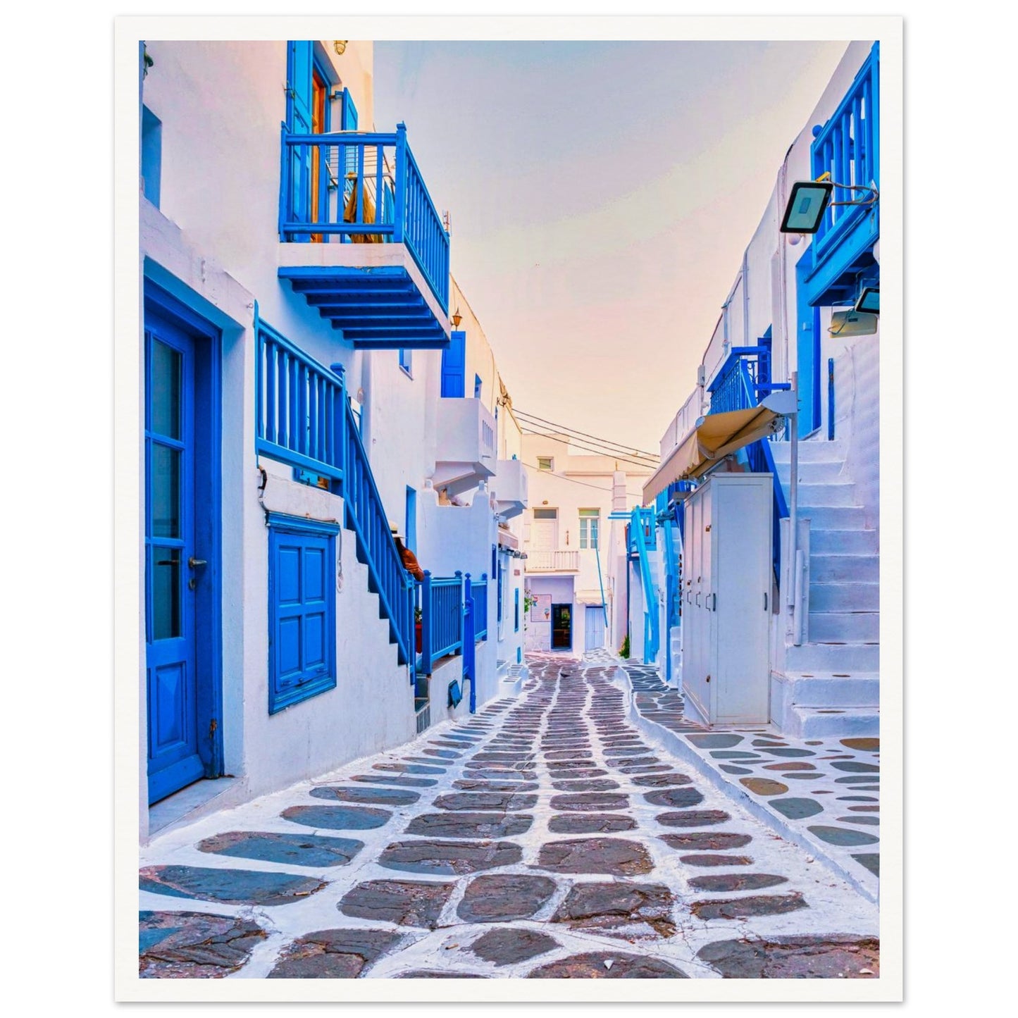Aegean Dream Blue Streets Poster 40x50 cm 16x20″ Border