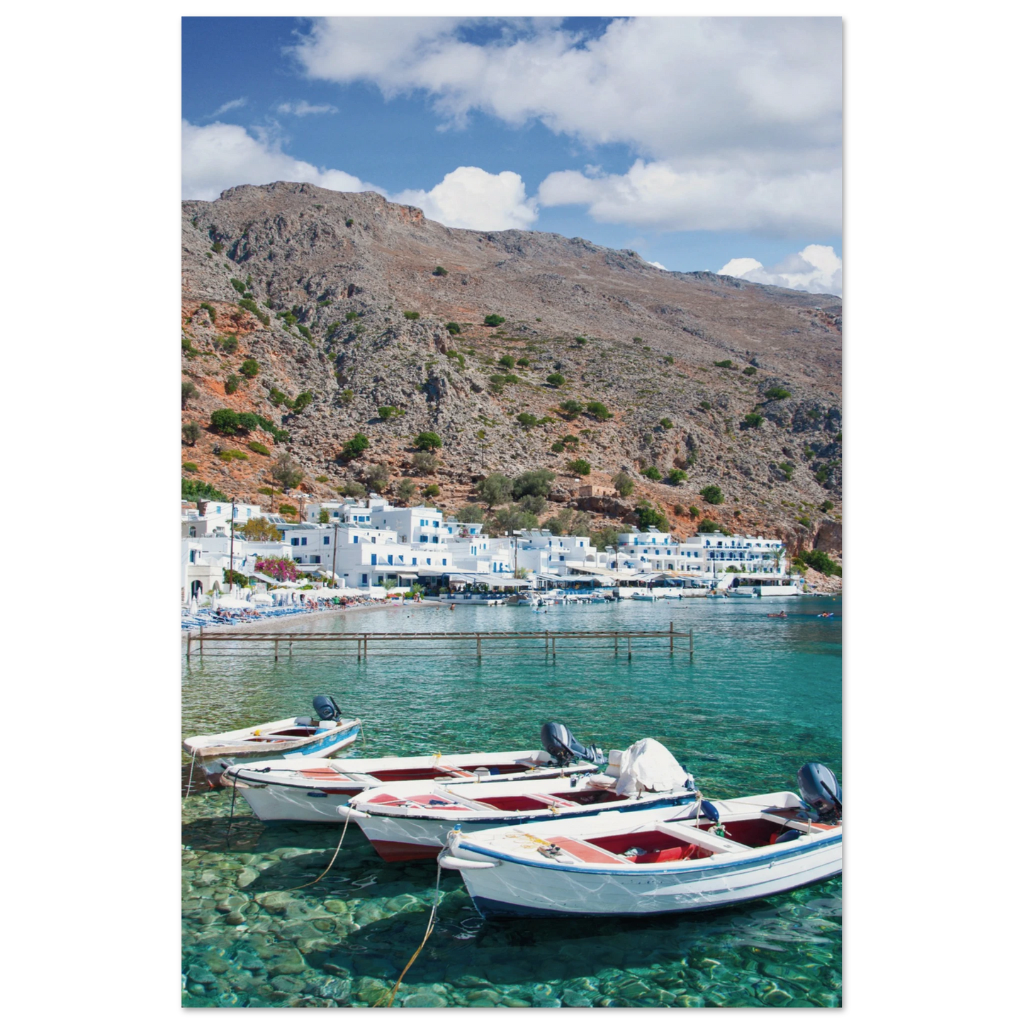 A Few Boats in Crete Poster 60x90 cm 24x36″ No Border