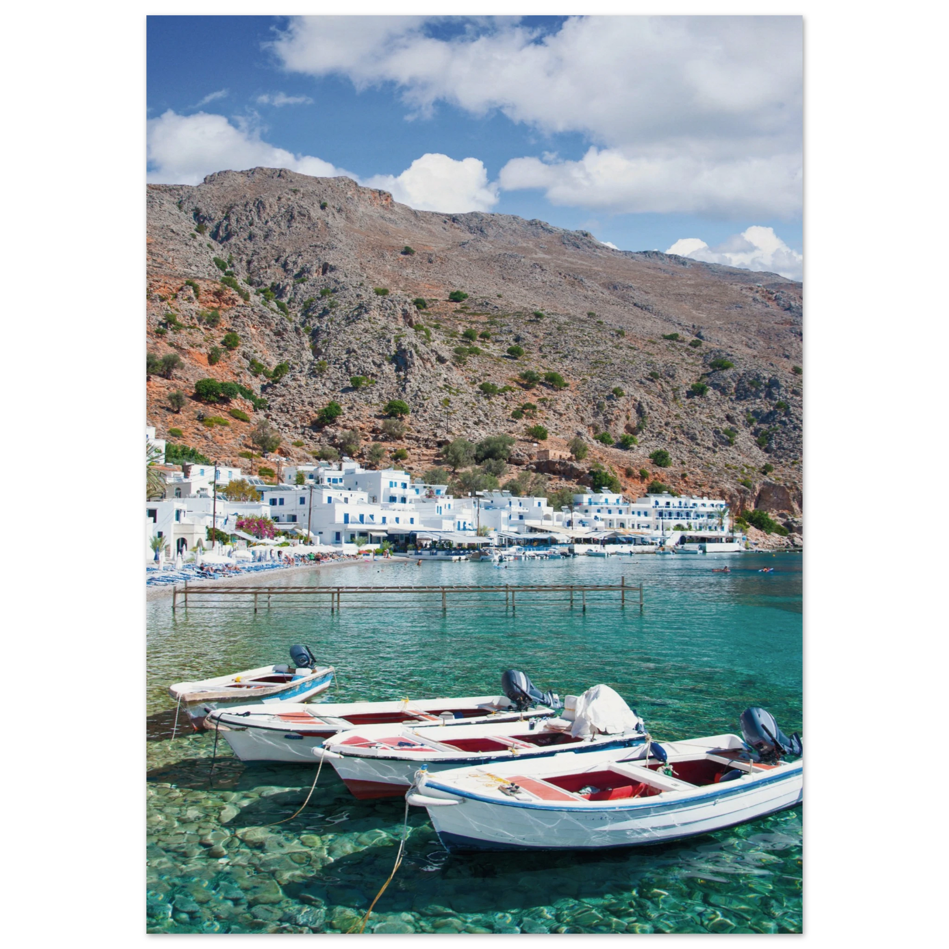 A Few Boats in Crete Prints