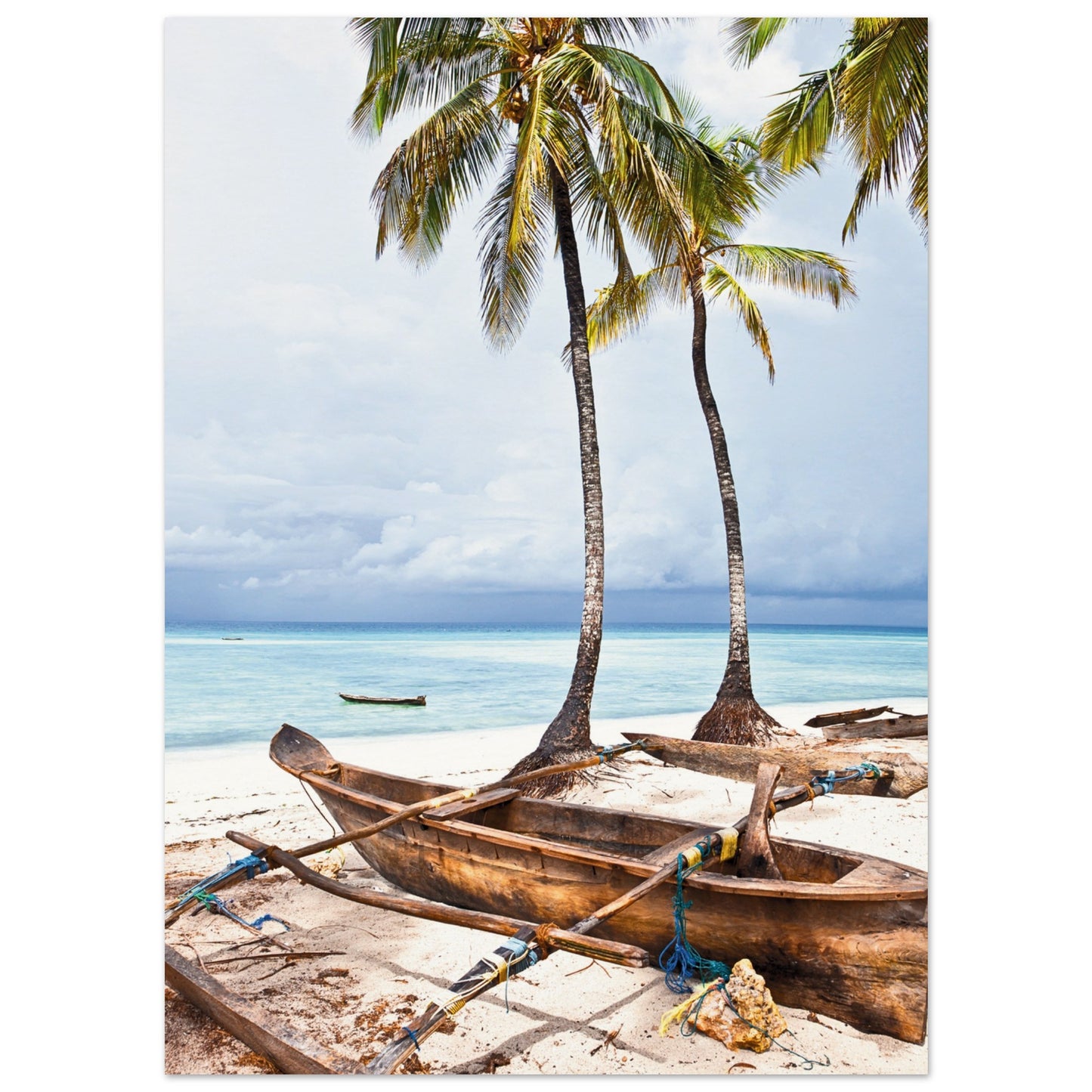 Zanzibar Beach Boat Poster