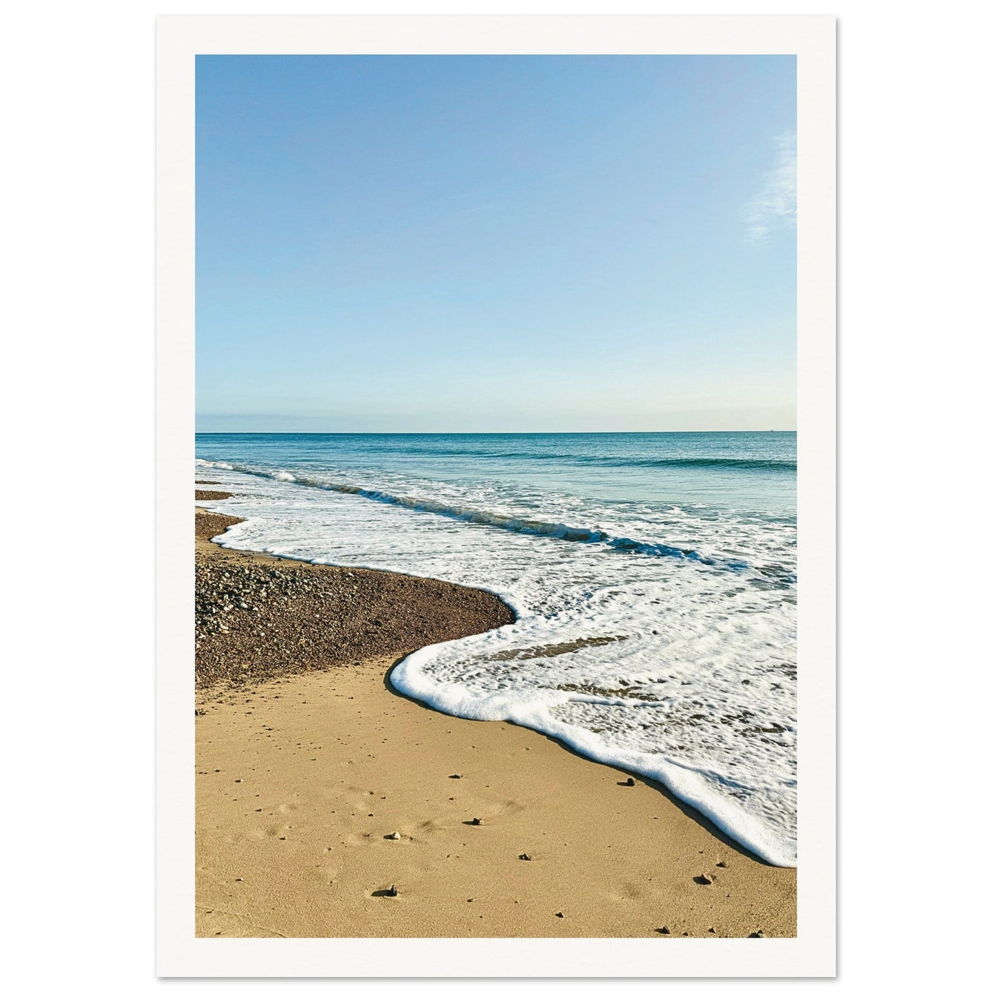 Scratby Beach, Norfolk, UK Poster 21x29.7 cm 8x12" Border