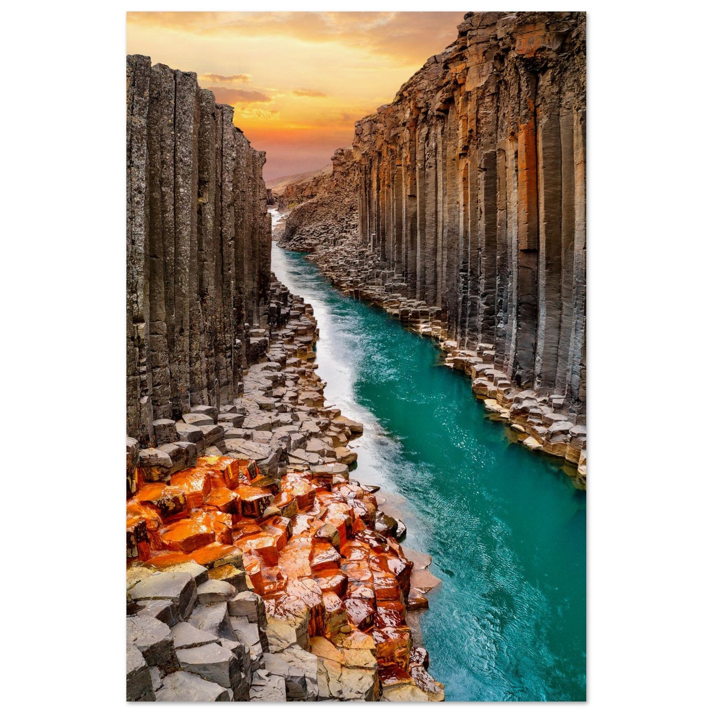 Iceland Rock Walls Poster
