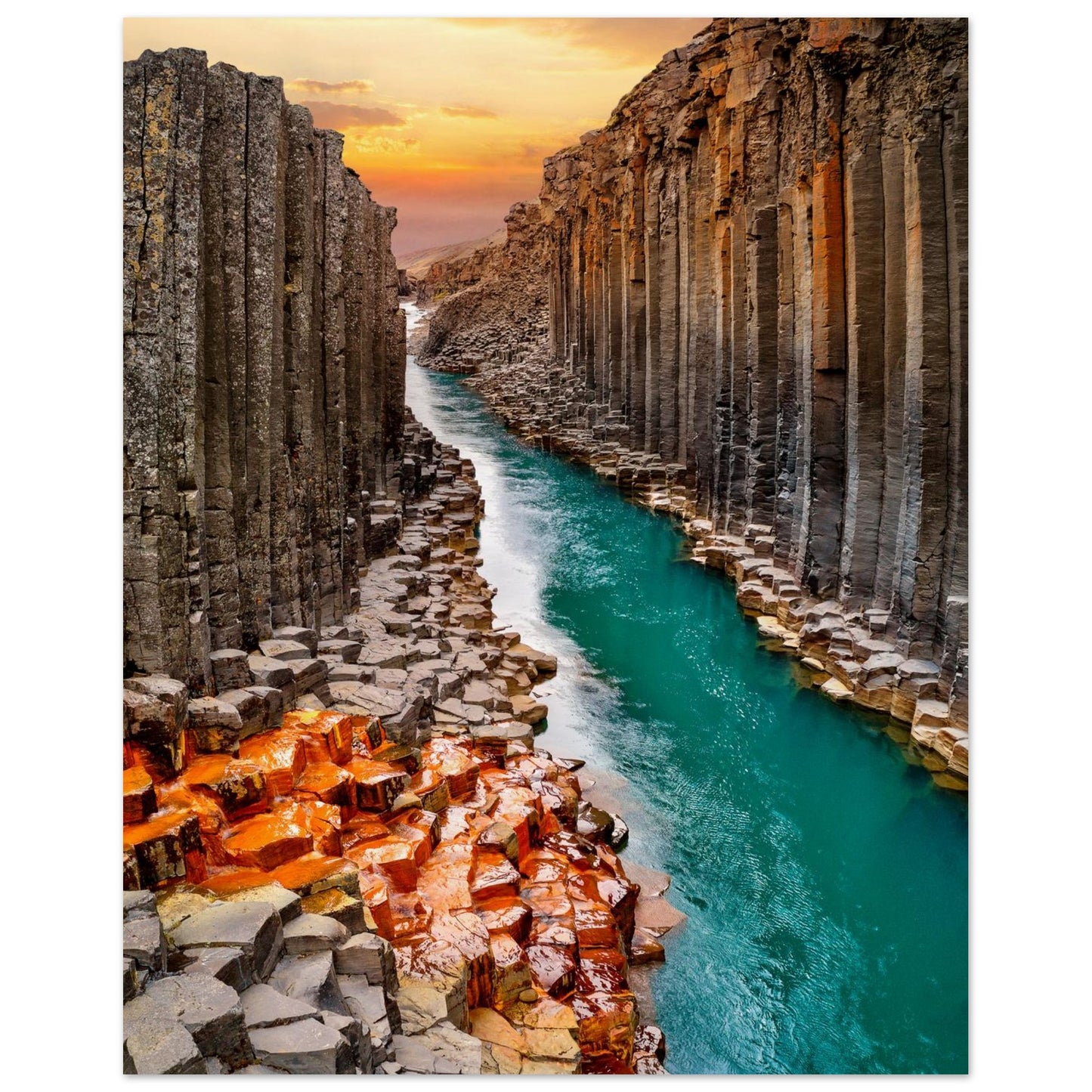 Iceland Rock Walls Poster