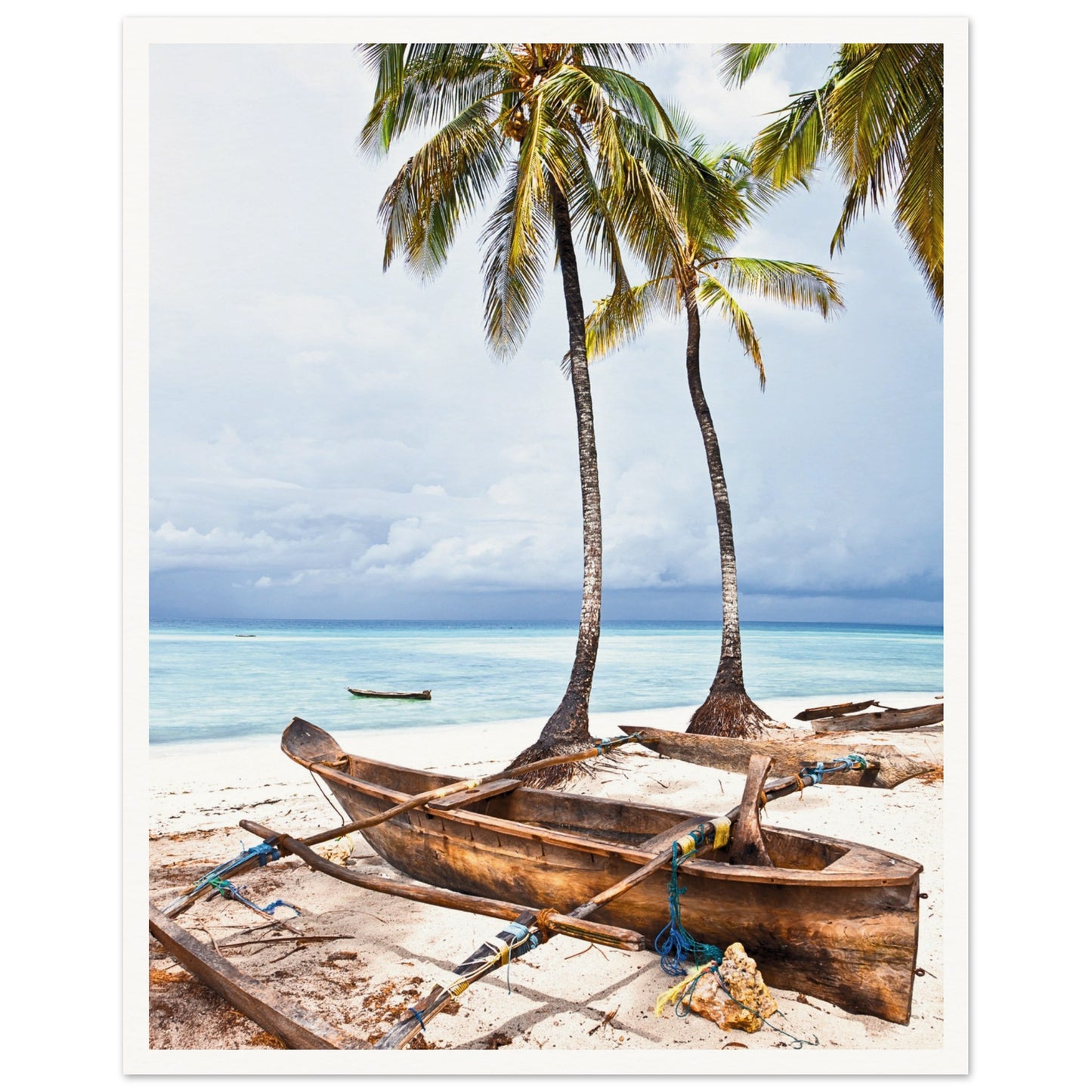 Zanzibar Beach Boat Poster