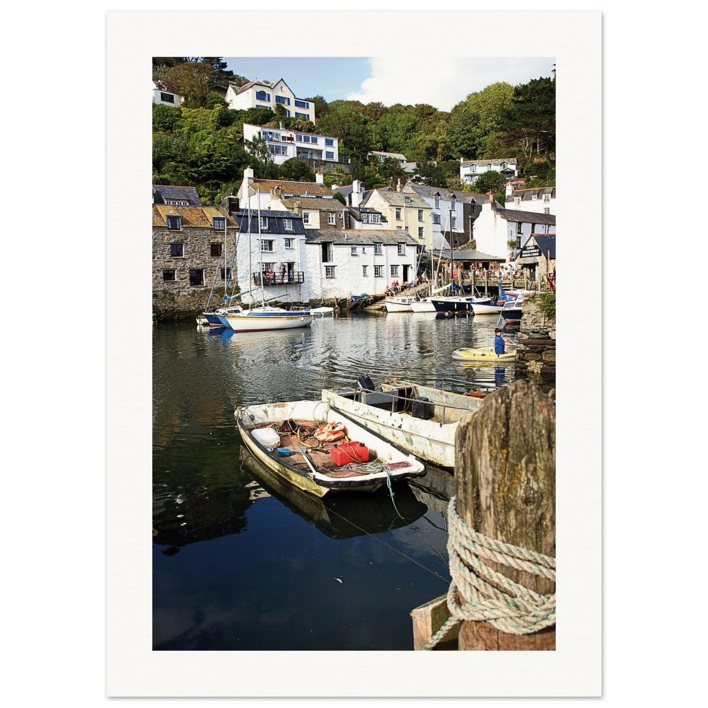 Polperro Cornwall, UK Poster 13x18 cm 5x7″ Border