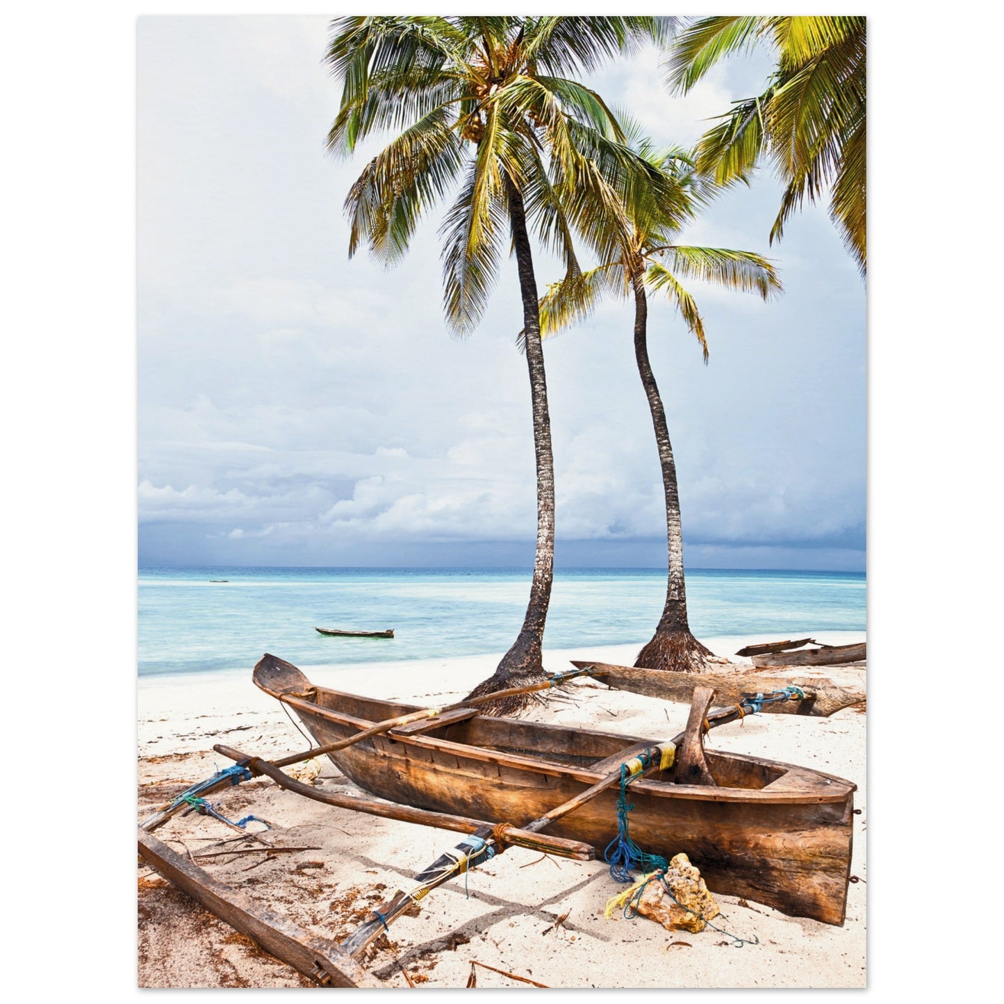 Zanzibar Beach Boat Poster