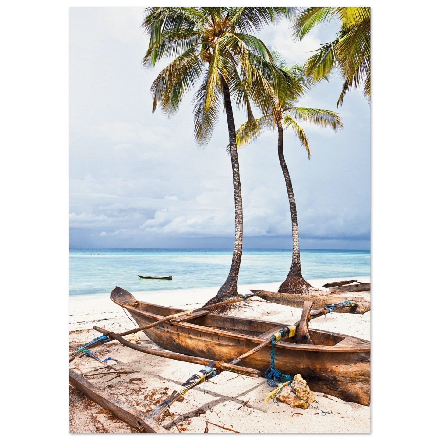 Zanzibar Beach Boat Poster A4 (21x29.7 cm) No Border