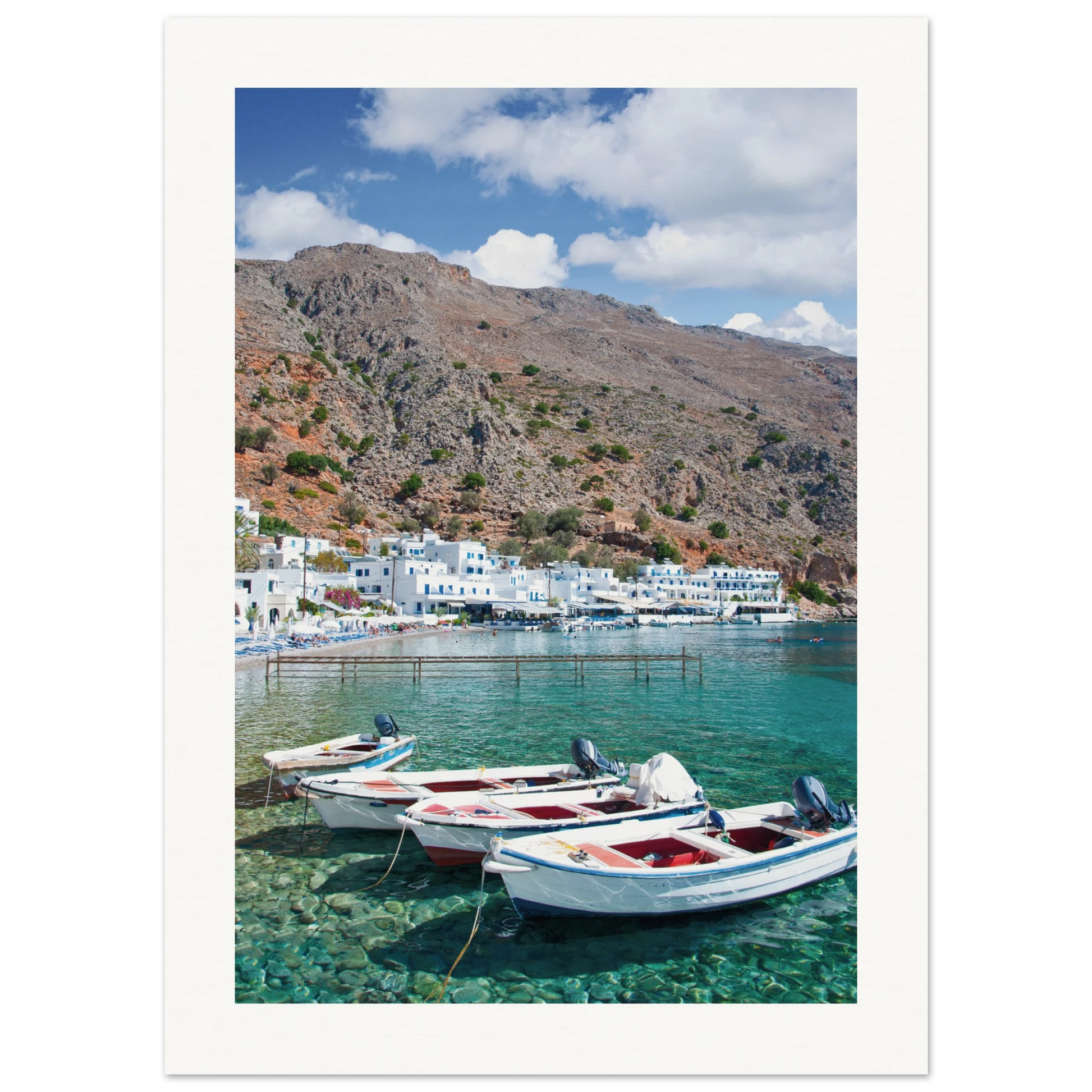 A Few Boats in Crete Prints