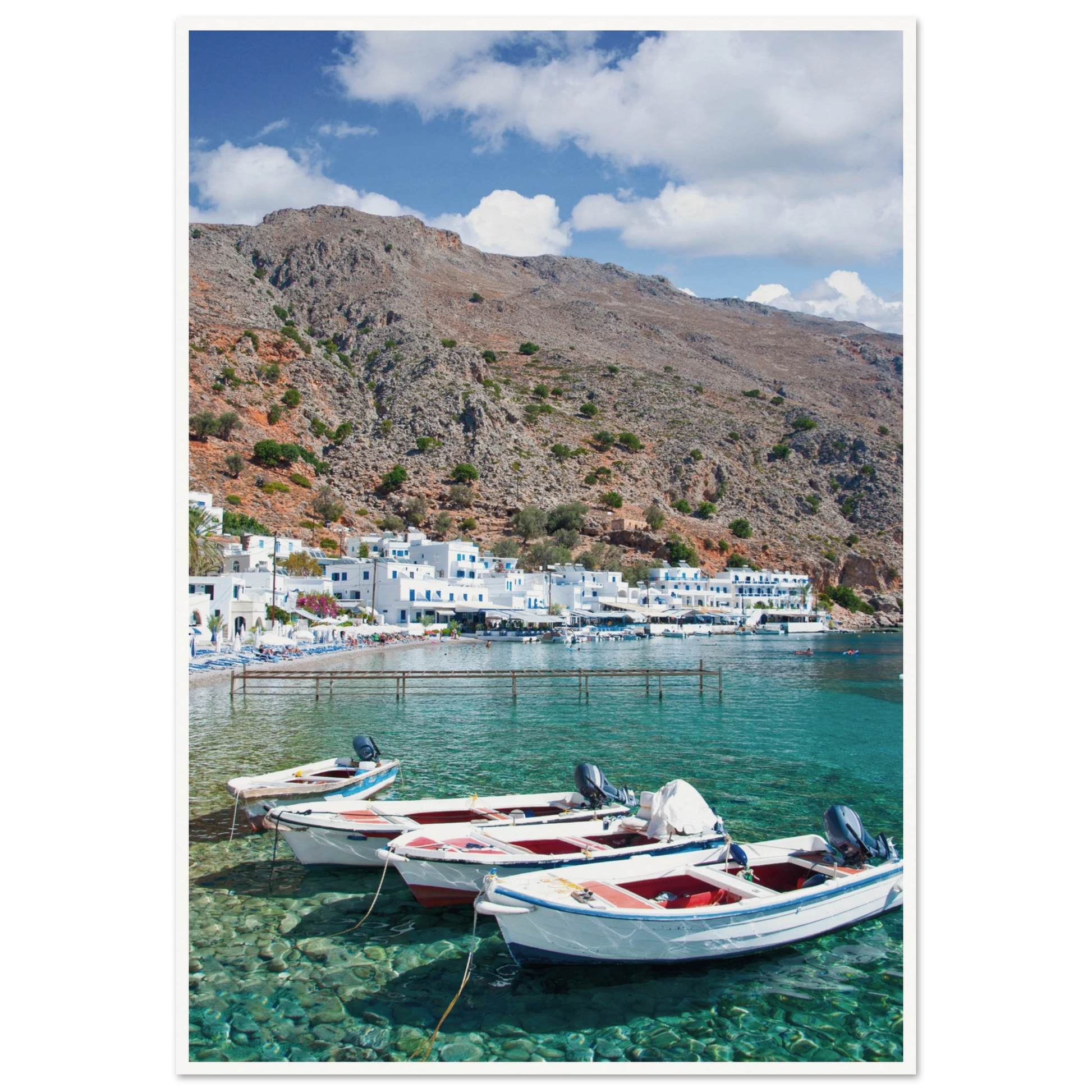 A Few Boats in Crete Prints