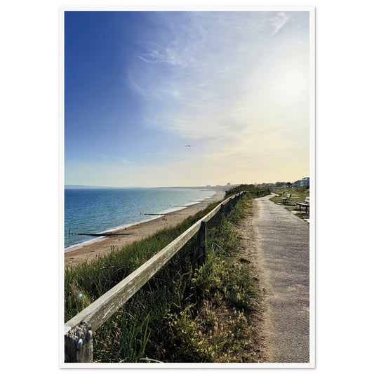 Southbourne Beach Bournemouth, UK Poster A1 (59.4 x 84.1 cm) Border