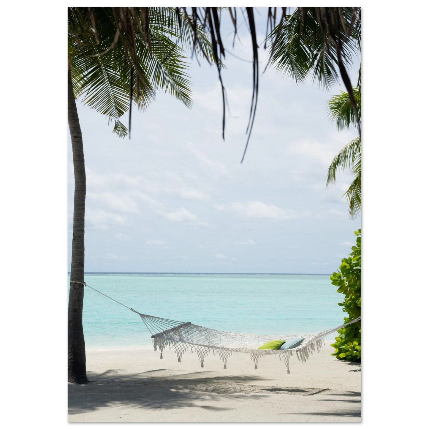 Tropical Oasis Beach Swing Poster A4 (21x29.7 cm ) No Border