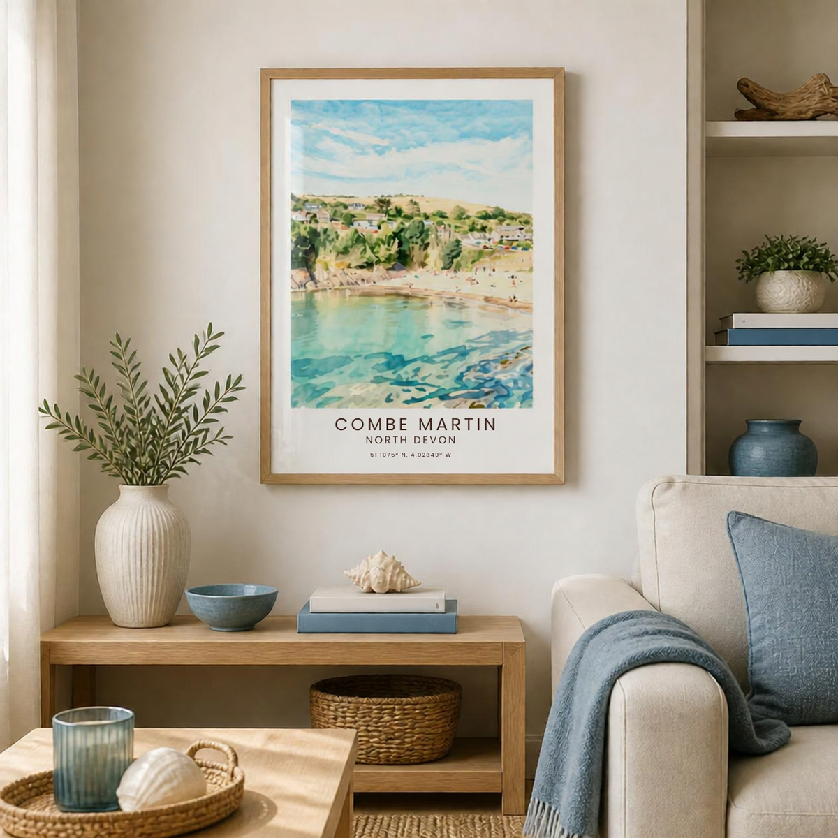 Combe Martin Coastline, North Devon Poster