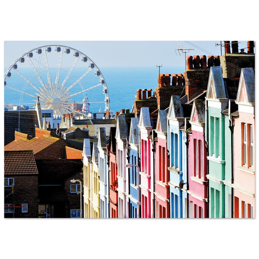 Colourful Houses, Brighton, UK Poster A2 (42 x 59.4 cm)