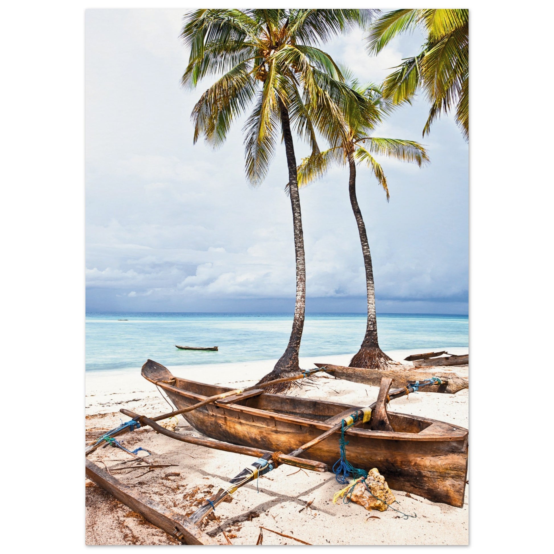 Zanzibar Beach Boat Poster