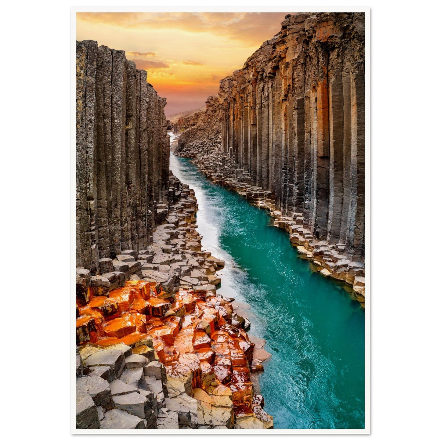 Iceland Rock Walls Poster