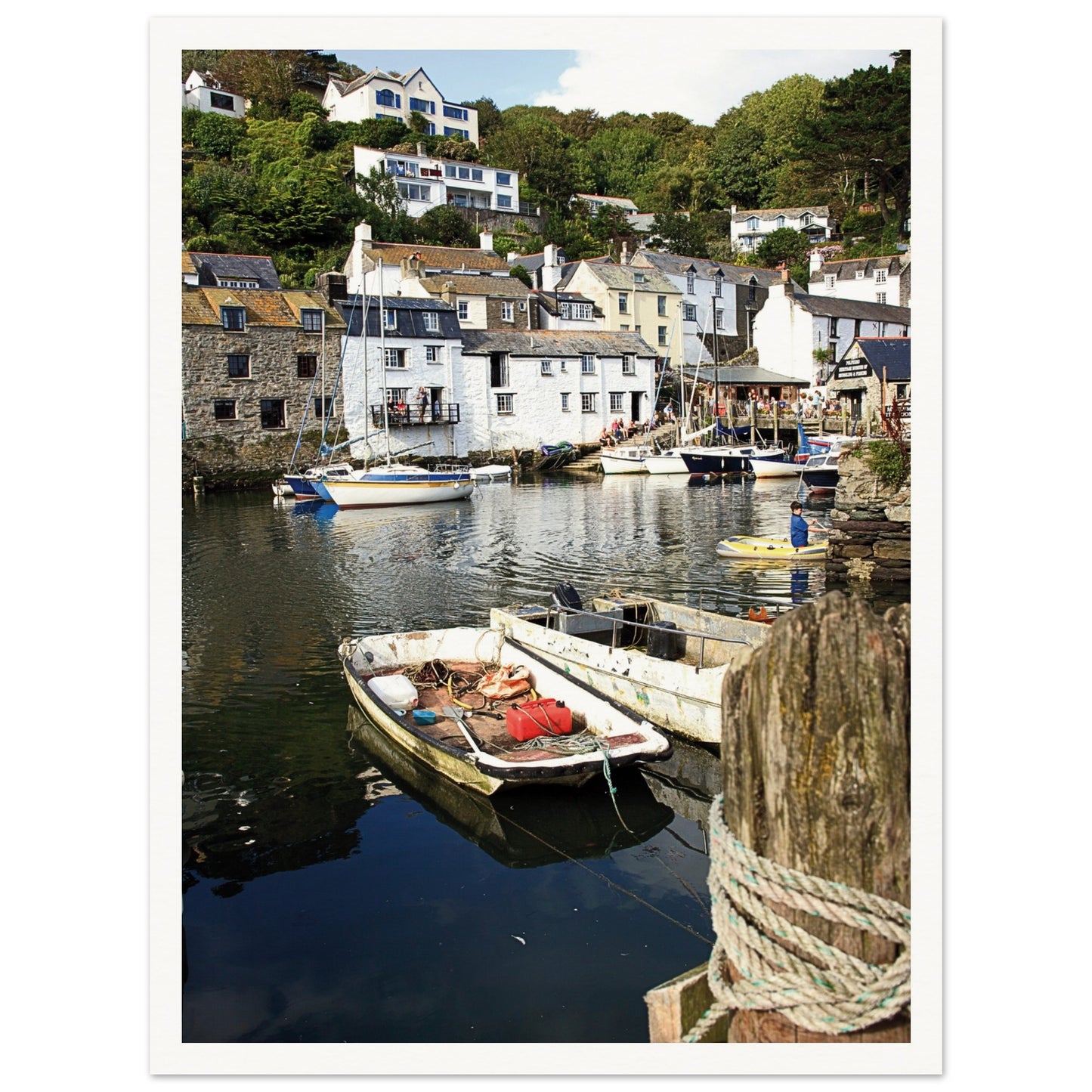 Polperro Cornwall, UK Poster 30x40 cm 12x16″ Border