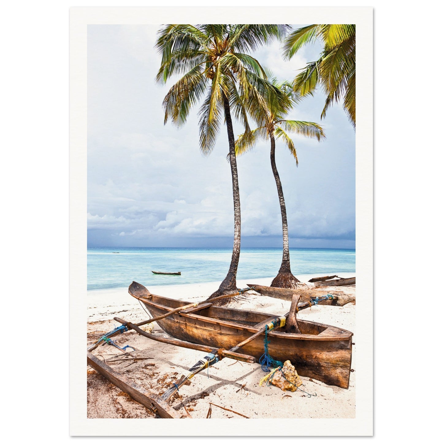 Zanzibar Beach Boat Poster