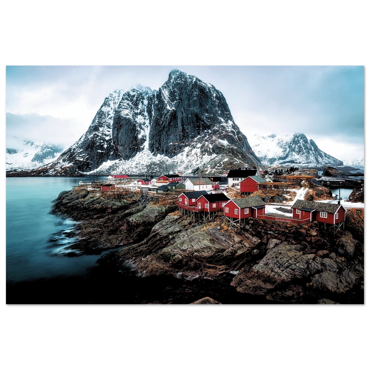 The Village Reine in Norway Poster 40x60 cm 16x24″ No Border