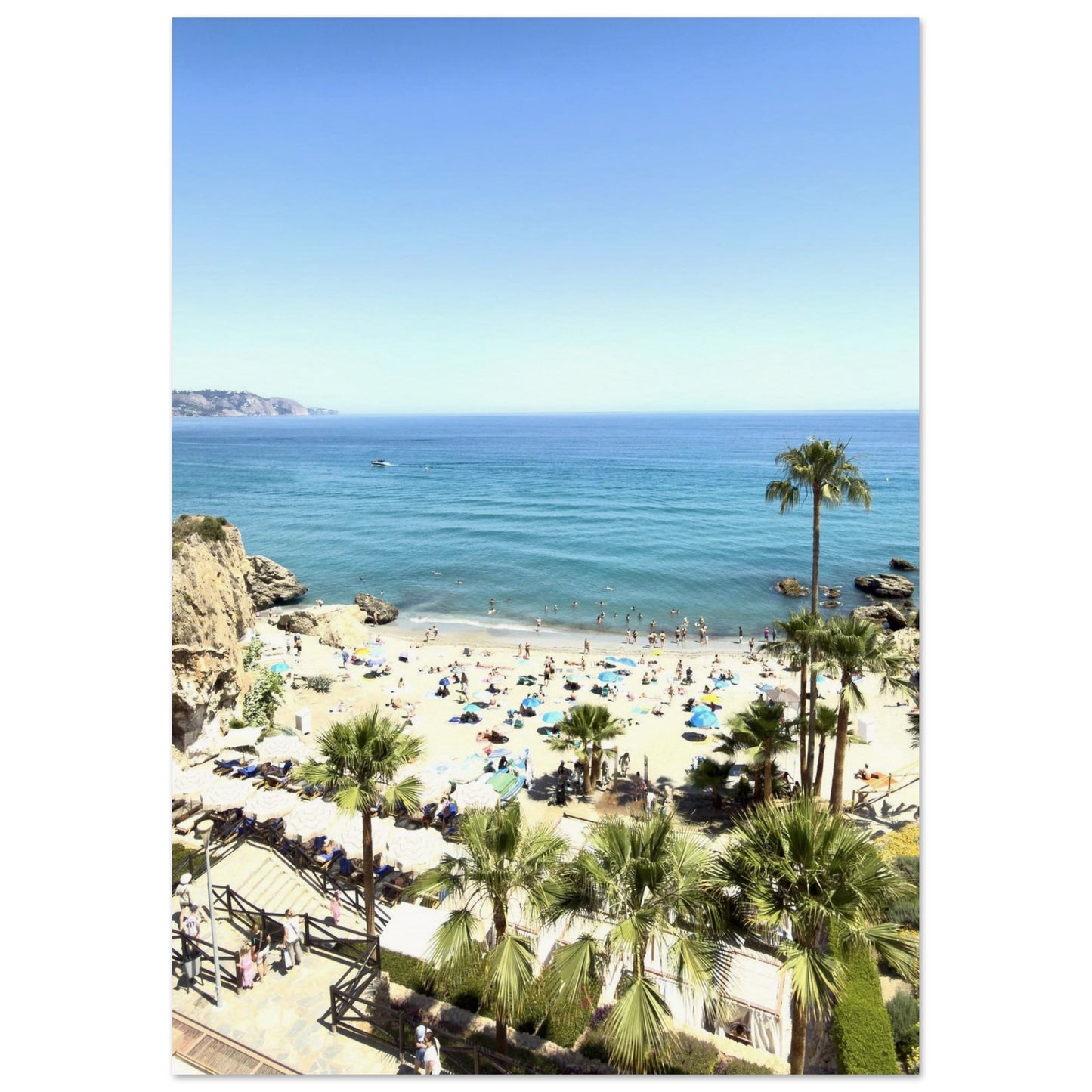 Calahonda Beach In Nerja Poster A3 (29.7 x 42 cm) No Border